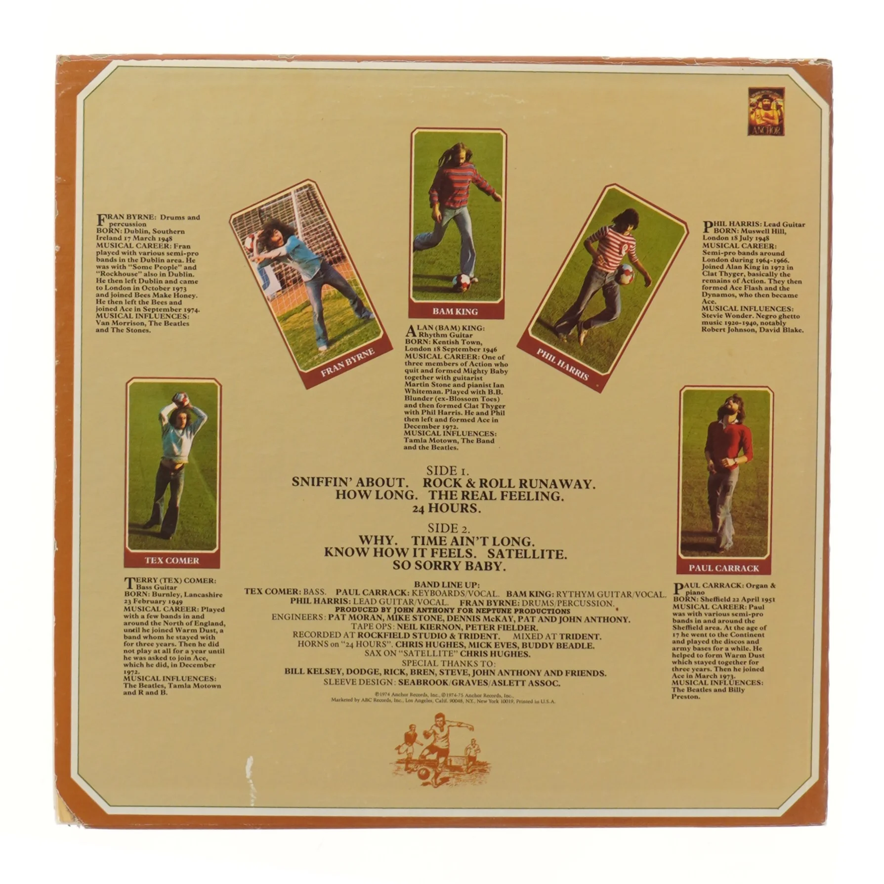 Ace album LP vinyl fra Ace