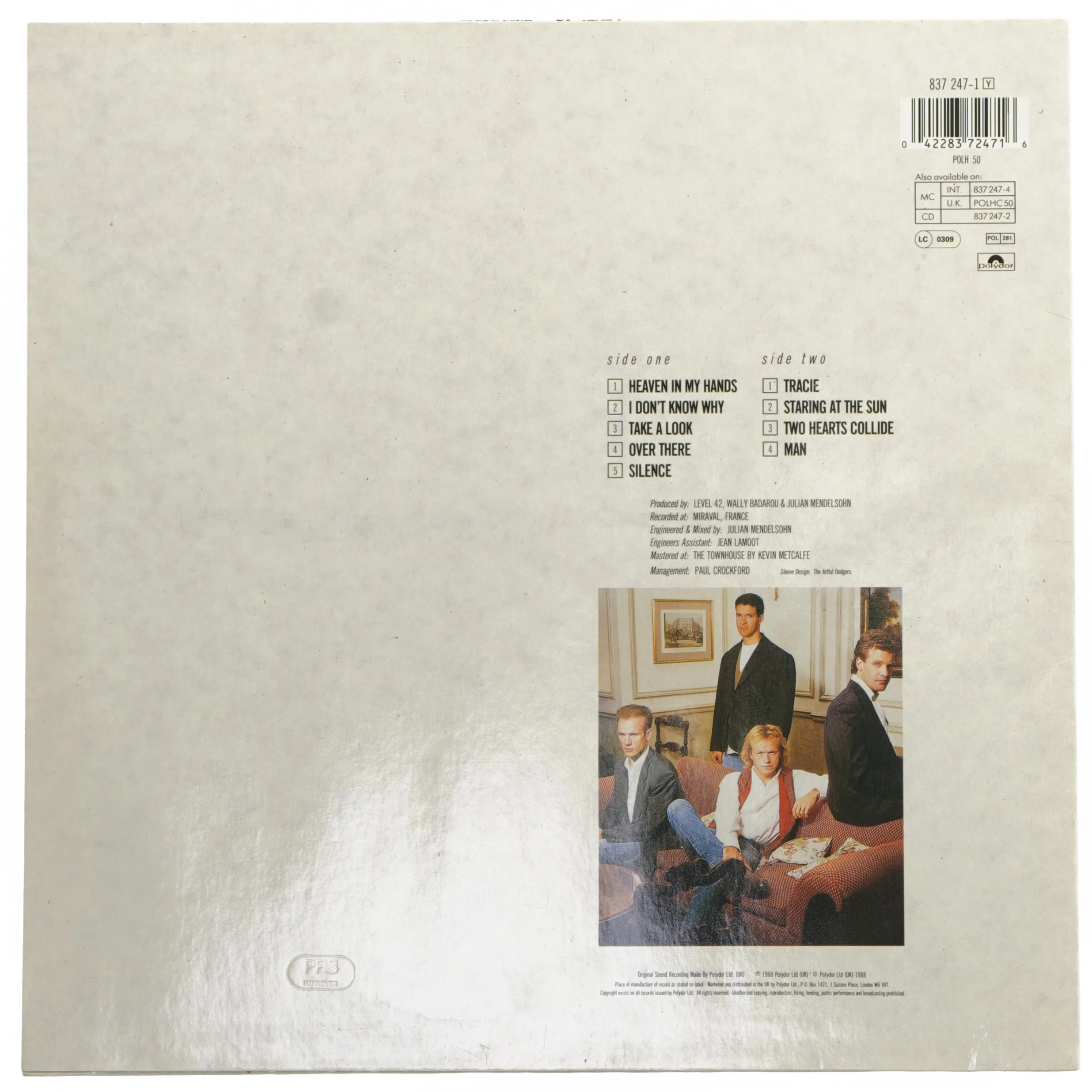 Level 42 - Staring at the Sun LP fra Level 42