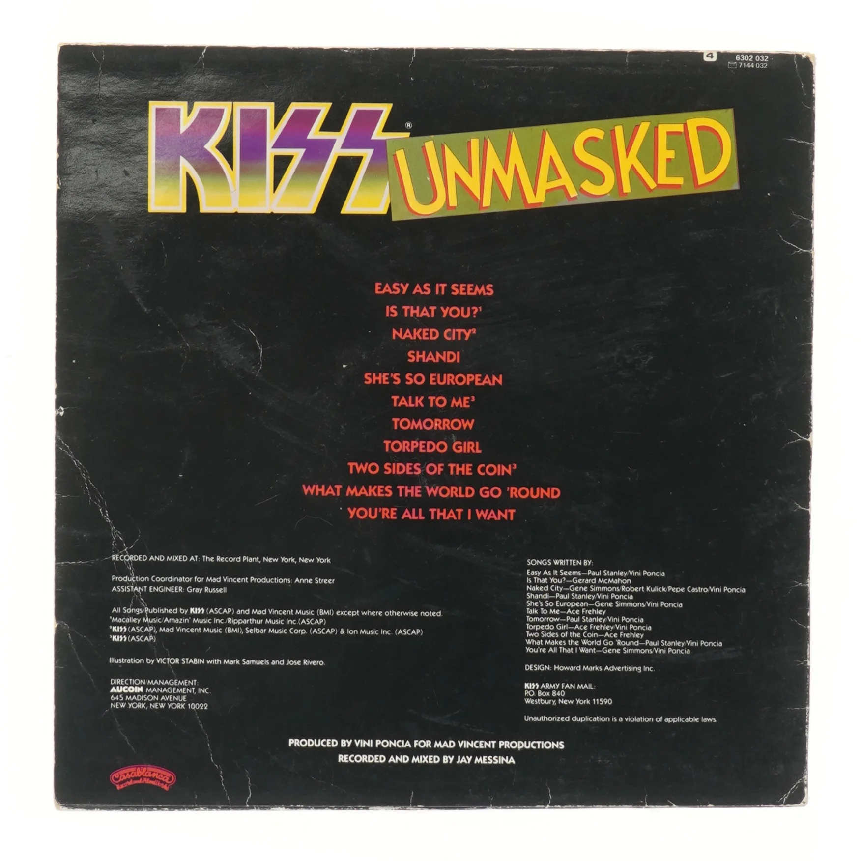 KISS Unmasked album cover