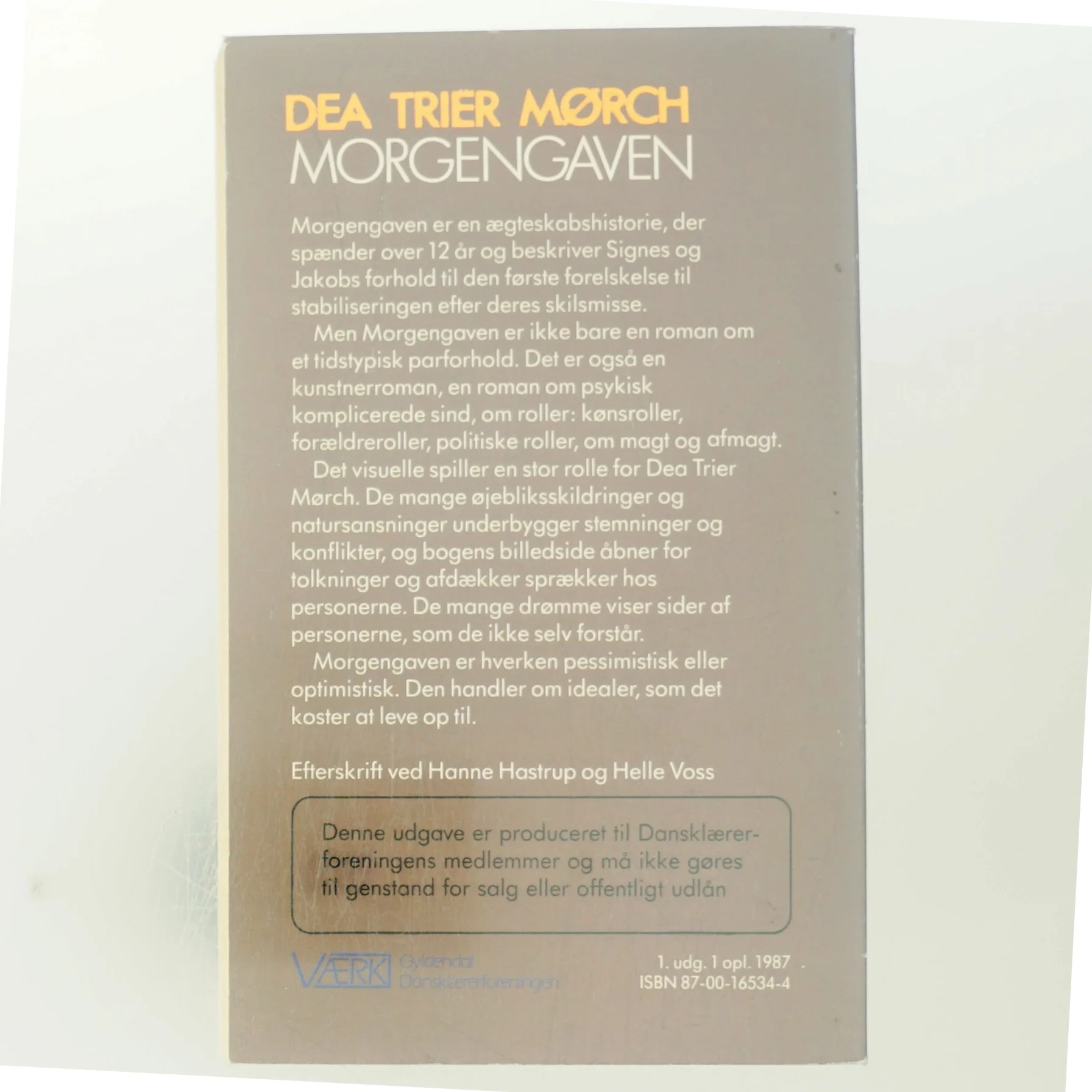 Morgengaven af Dea Trier Mørch (Bog)