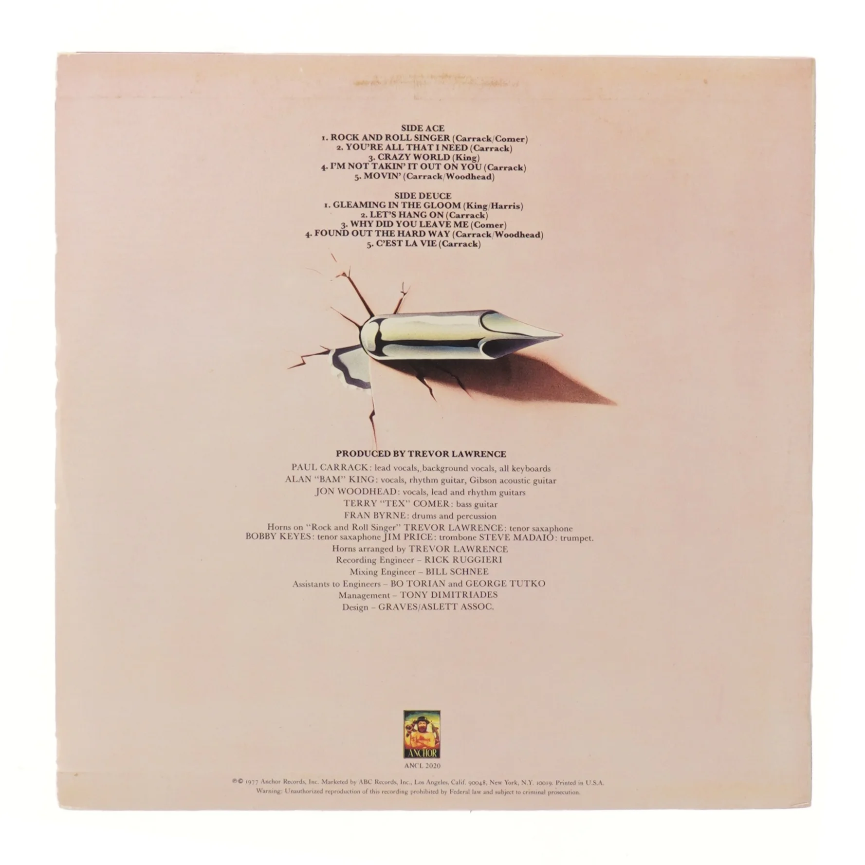 Ace - No Strings vinyl album