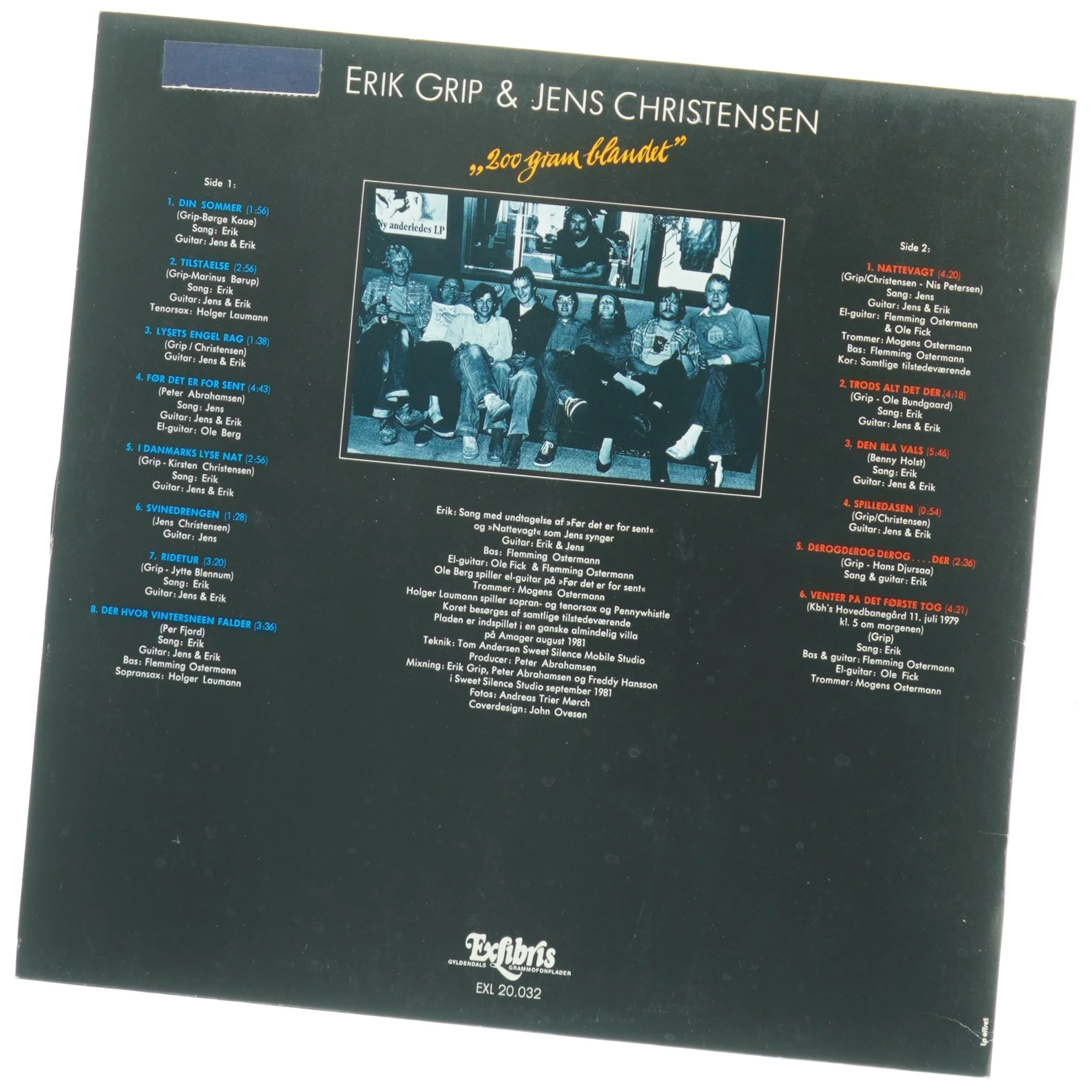 Erik Grip & Jens Christensen - '200 gram blandet' vinylplade (str. 31 x 31 cm)