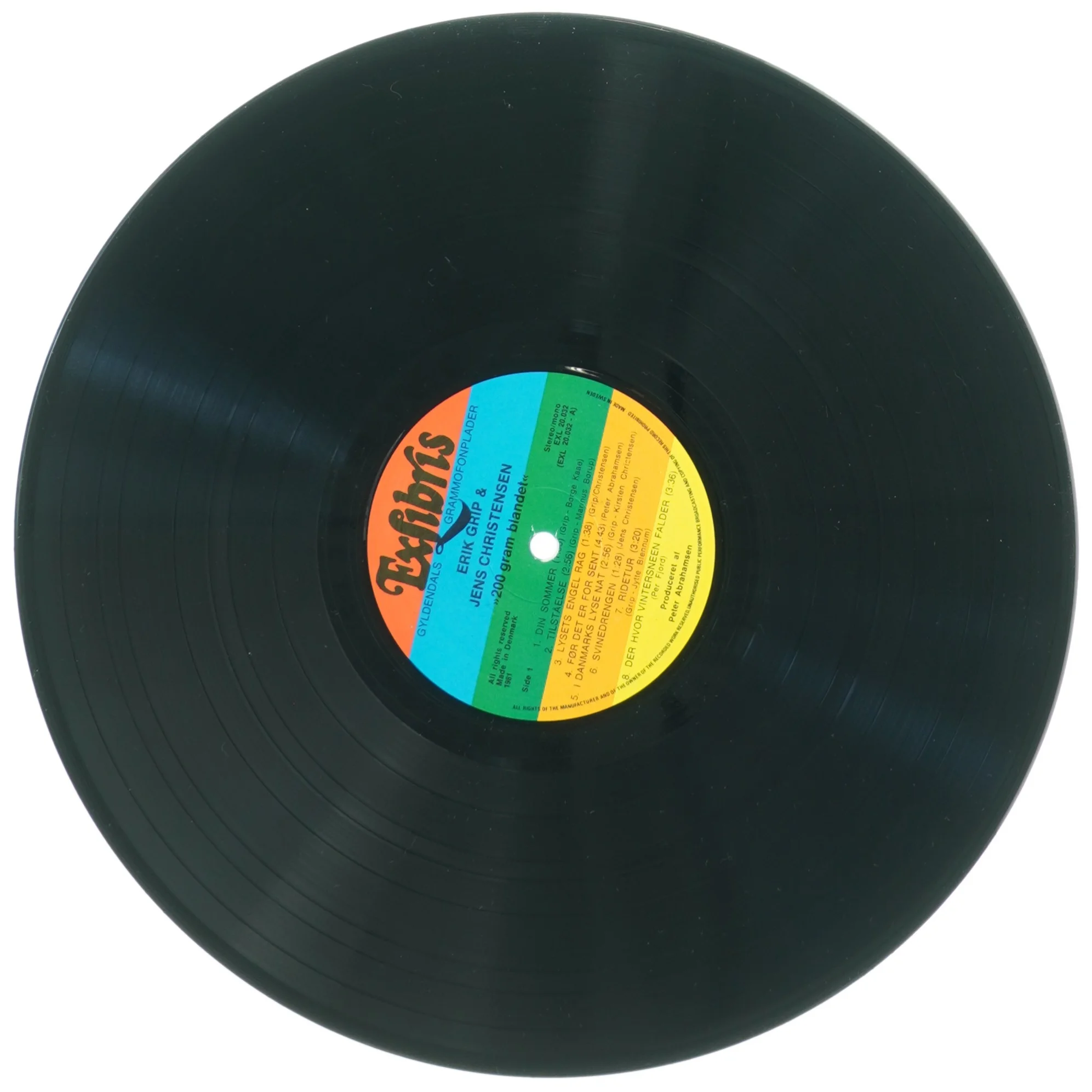 Erik Grip & Jens Christensen - '200 gram blandet' vinylplade (str. 31 x 31 cm)