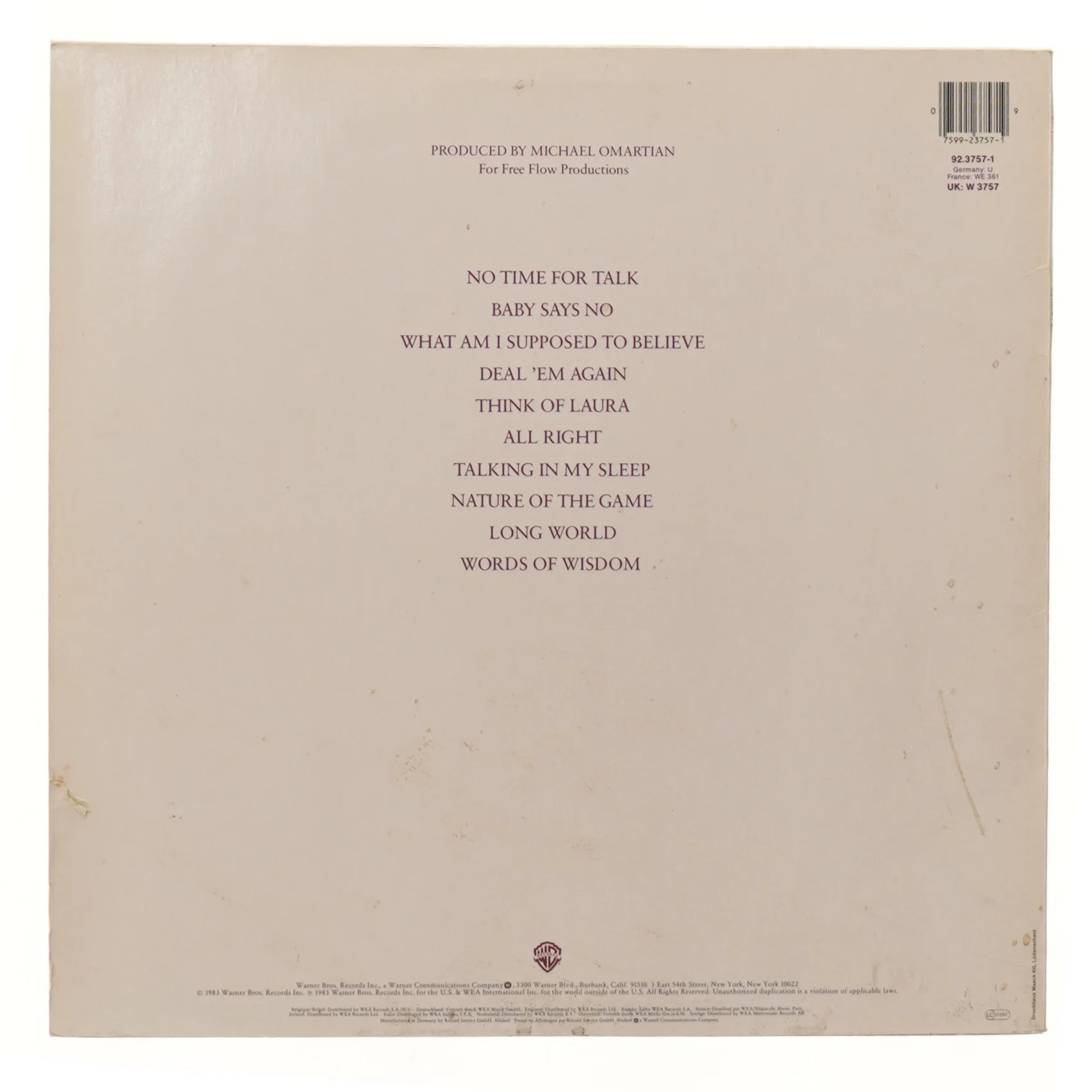 Christopher Cross LP - Another Page