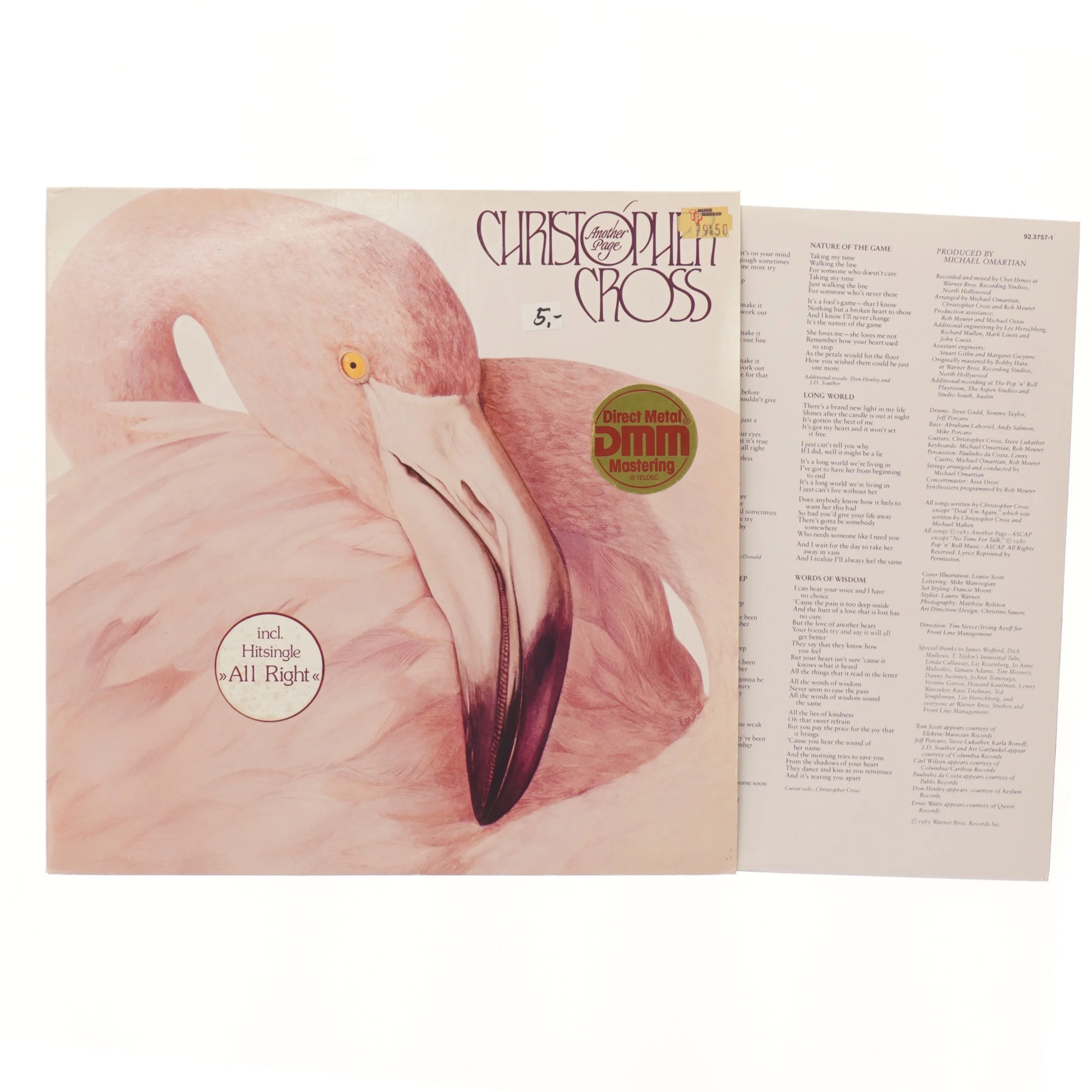 Christopher Cross LP - Another Page