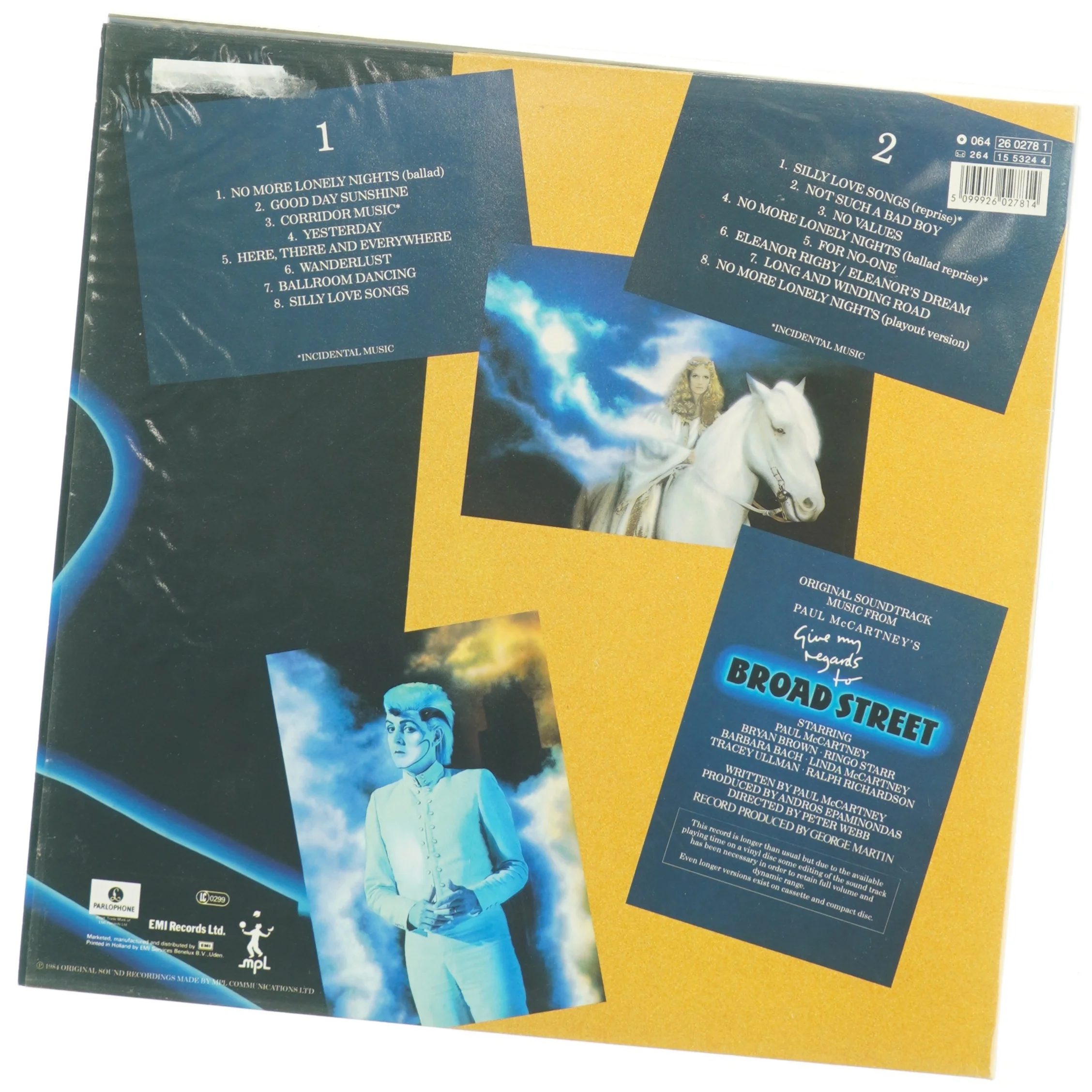 Paul McCartney 'Give My Regards to Broad Street' Vinylplade (str. 31 x 31 cm)