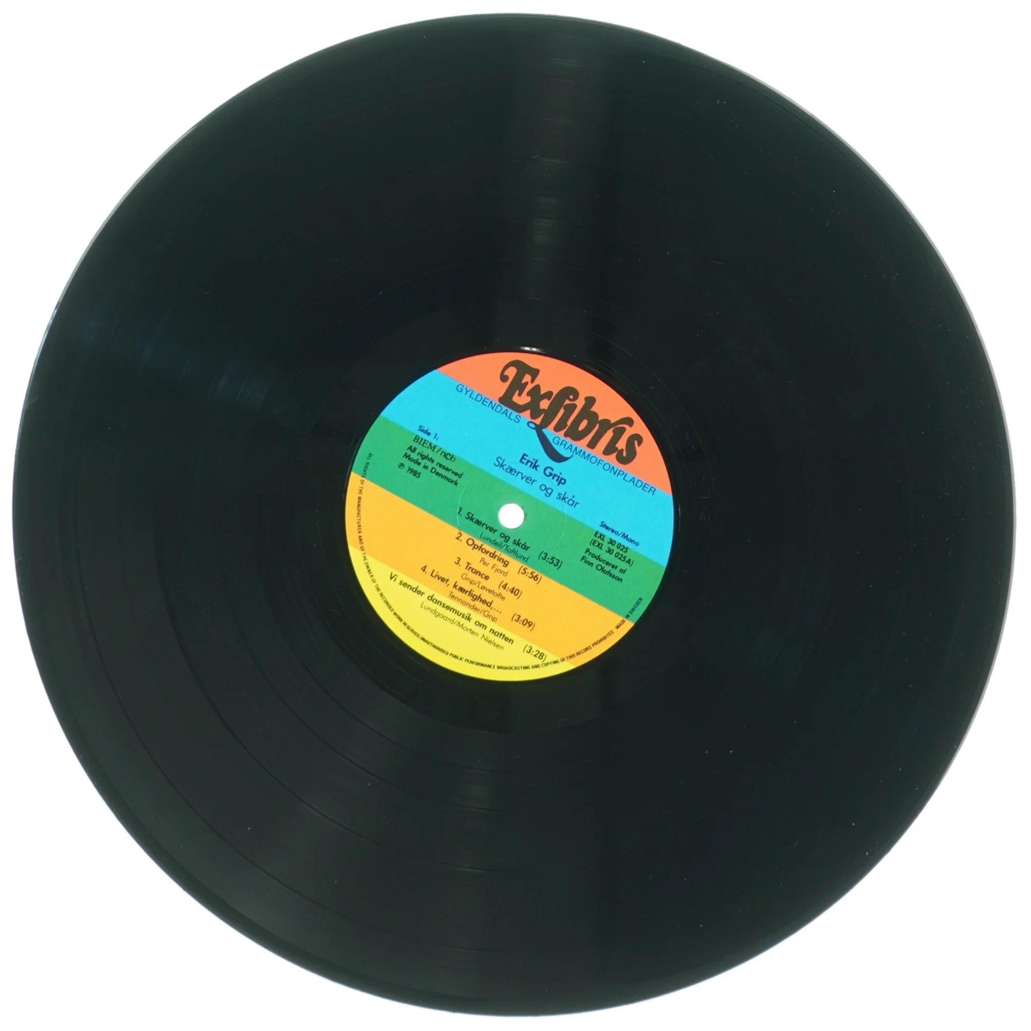 Erik Grip LP fra Exlibris (str. 31 x 31 cm)