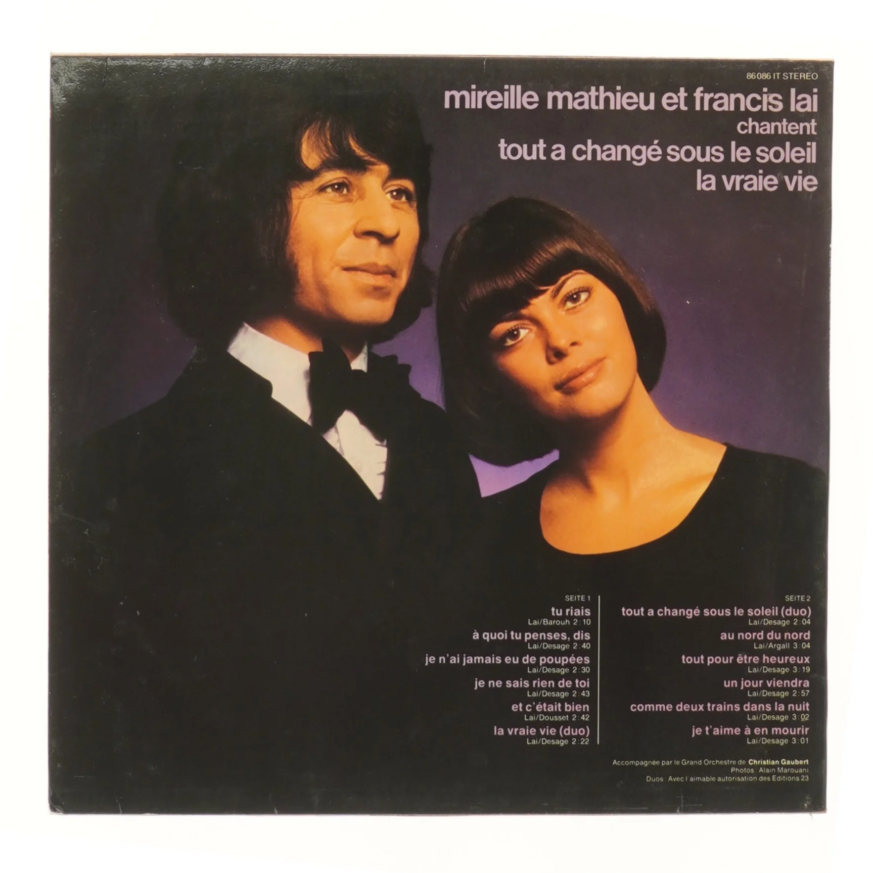 Mireille Mathieu chante Francis Lai vinyl fra Arola Stereo