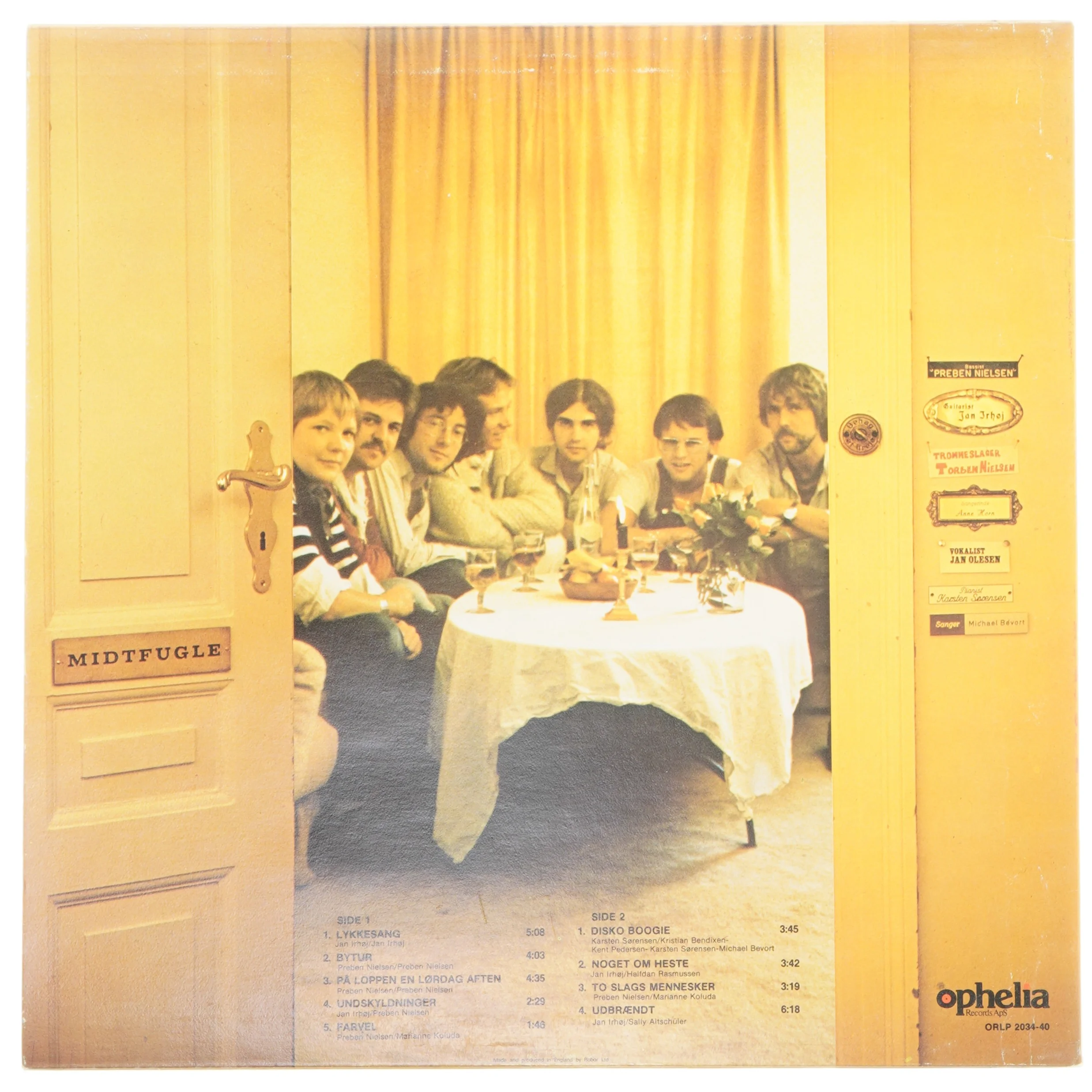 Midtfugle LP album fra Ophelia