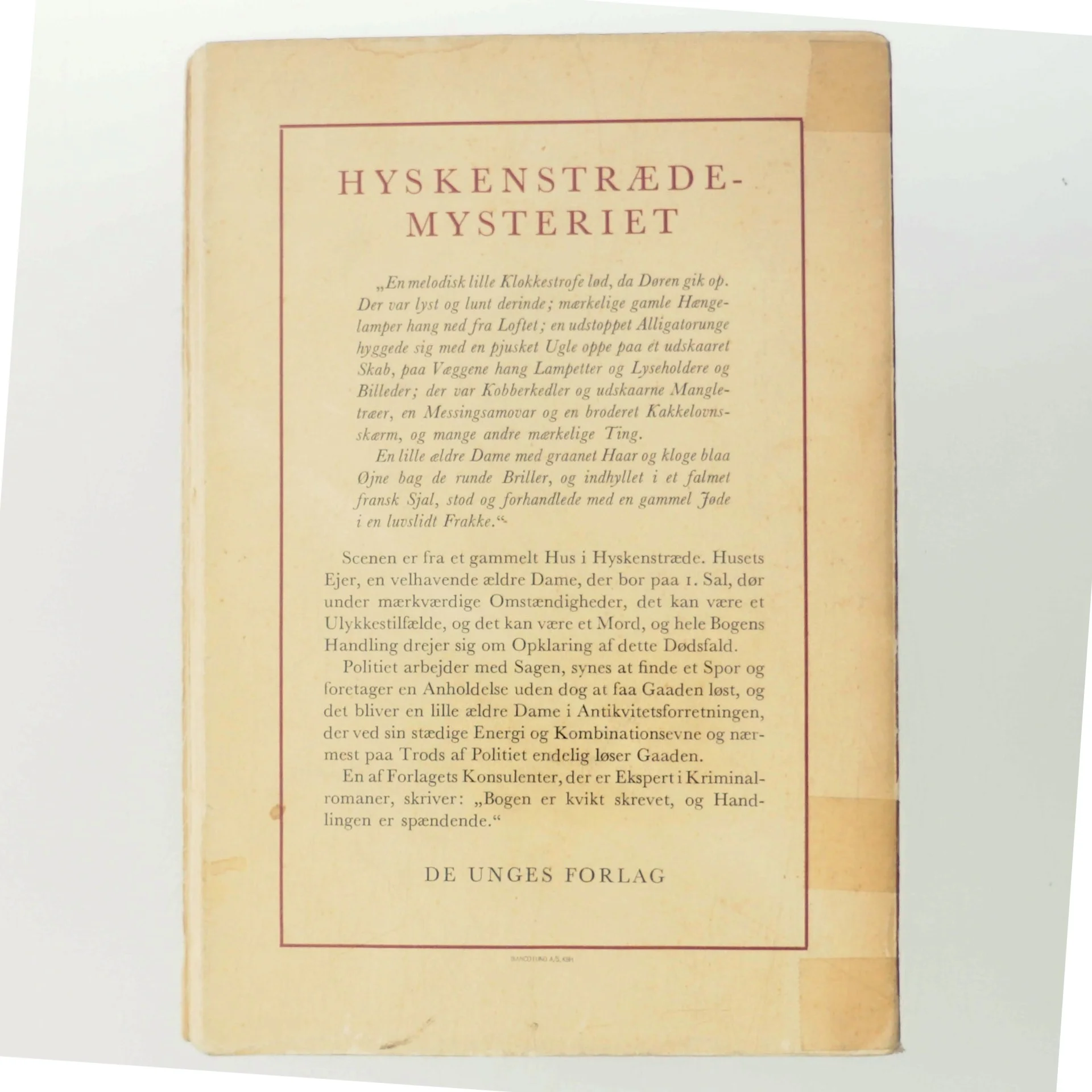 Hyskenstræde Mysteriet af Kirsten Bang (Bog)