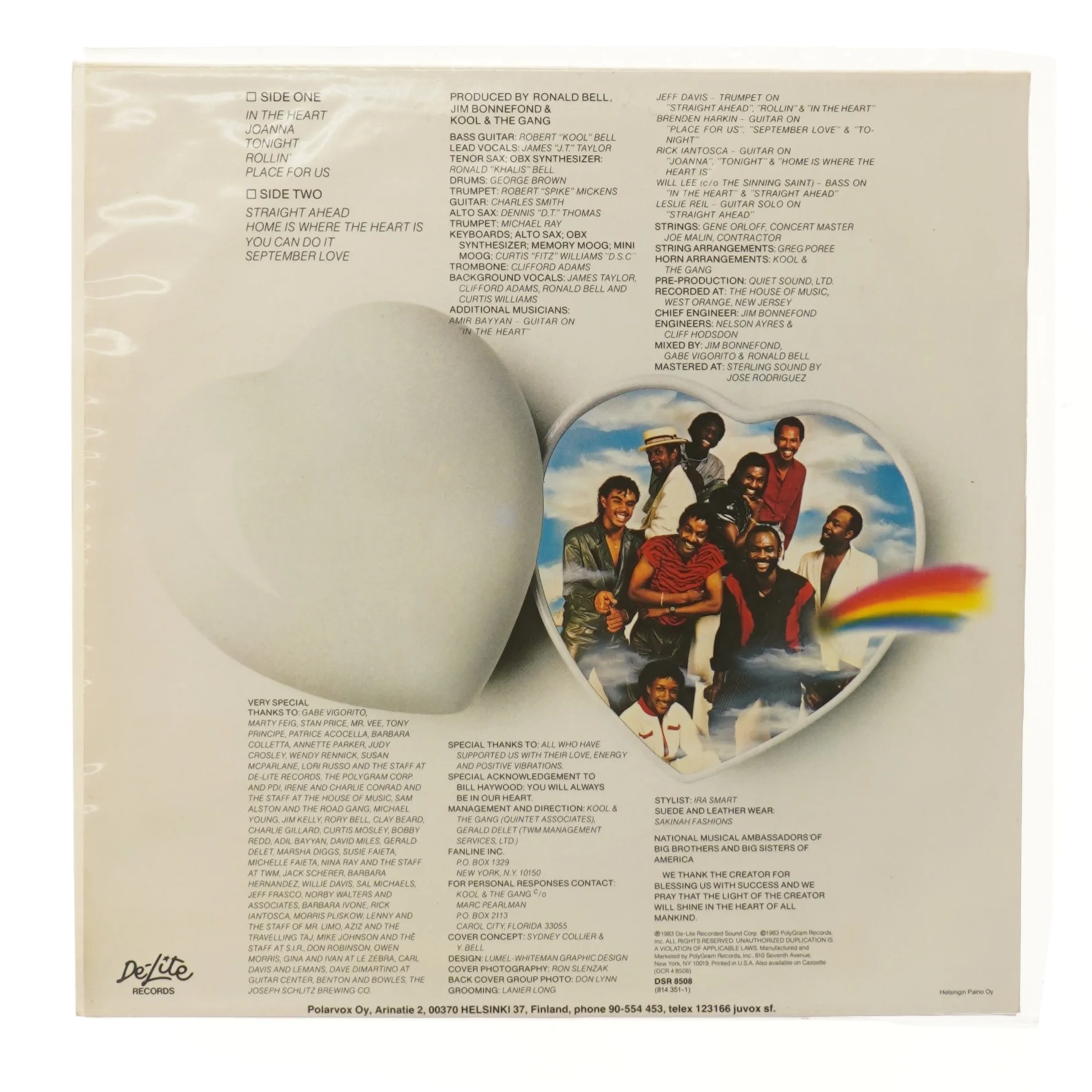 Kool & The Gang - In The Heart LP vinyl fra De-Lite Records