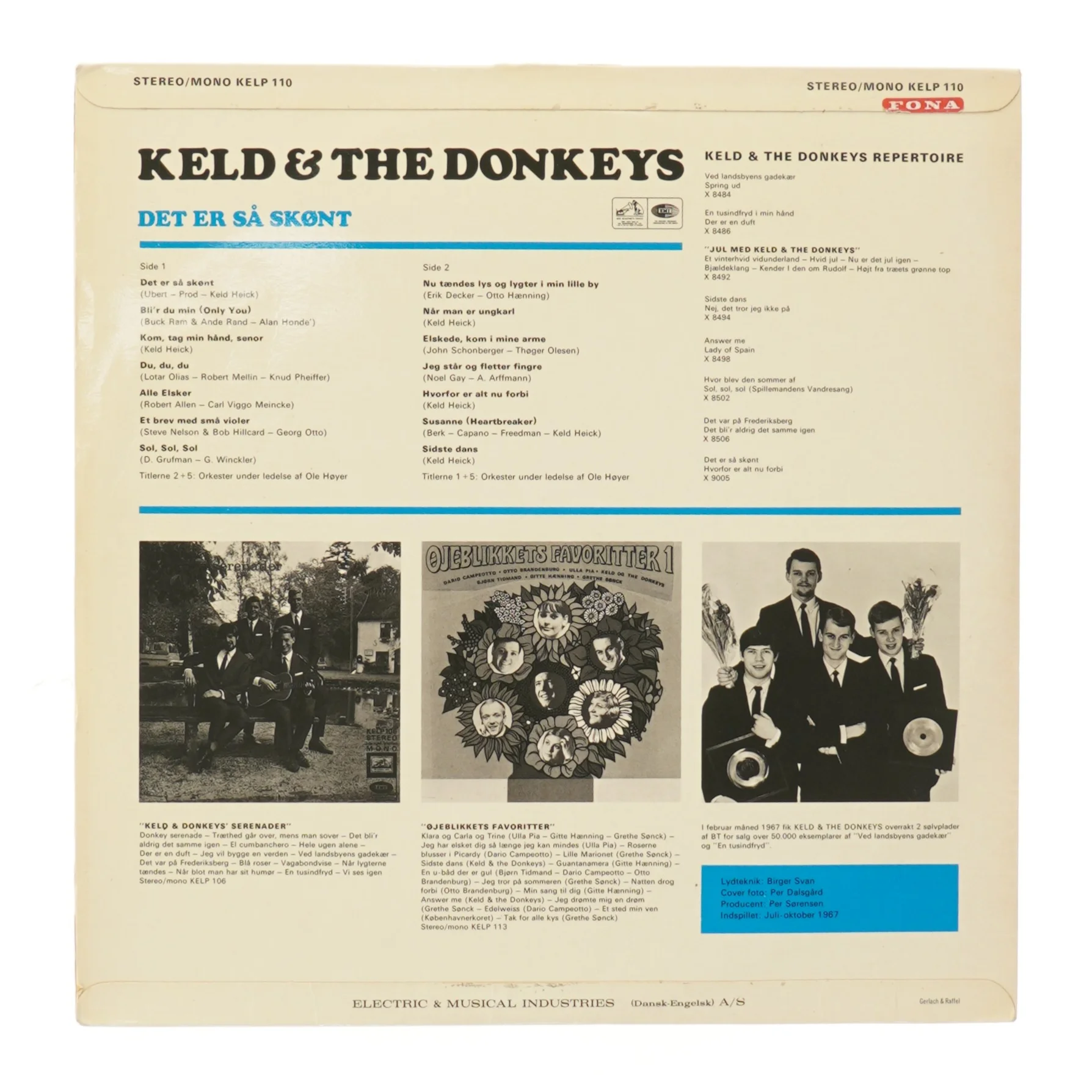 Det Er Så Skønt LP af Keld & The Donkeys fra Electric & Musical Industries