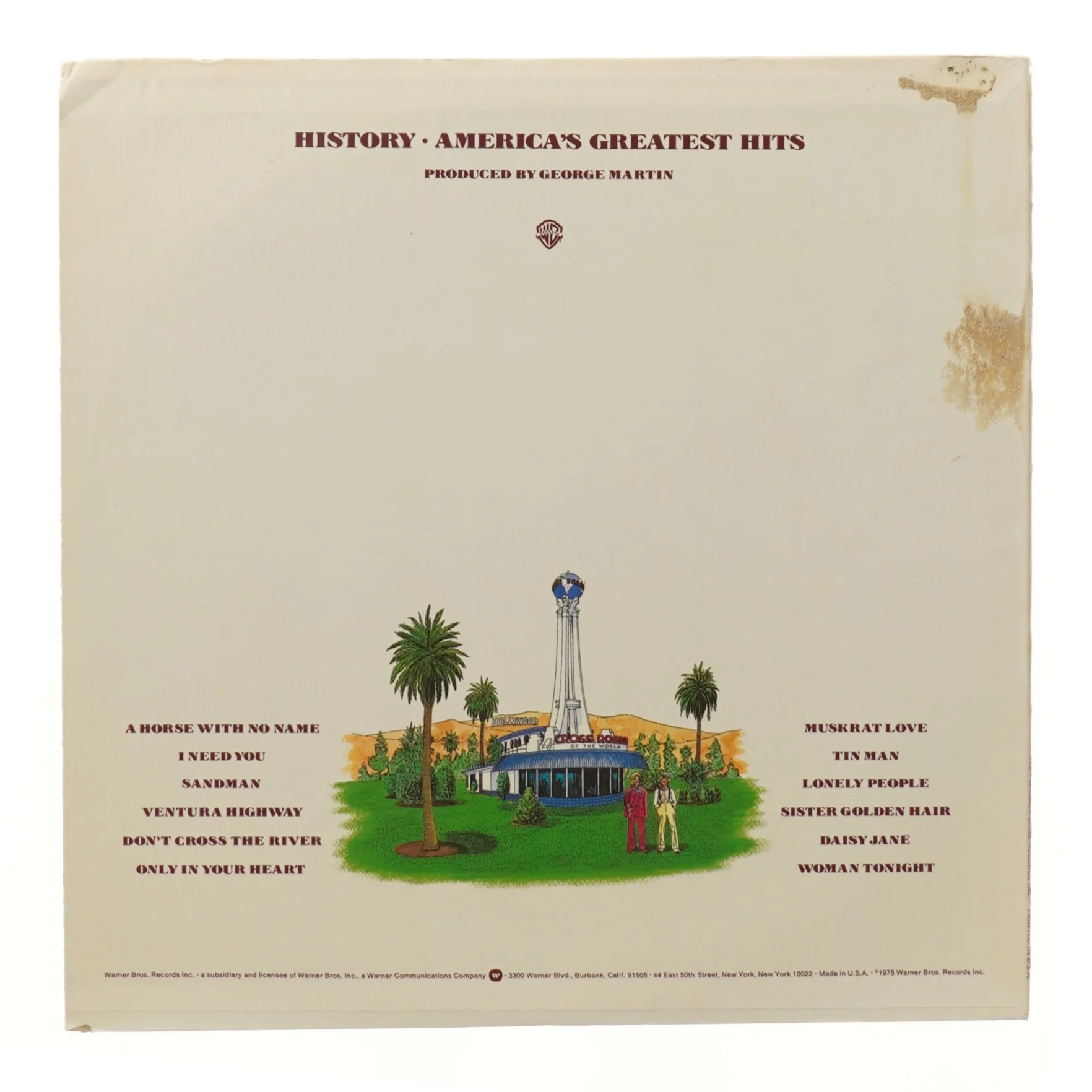 LP History: America's Greatest Hits af bandet America fra Warner Bros.