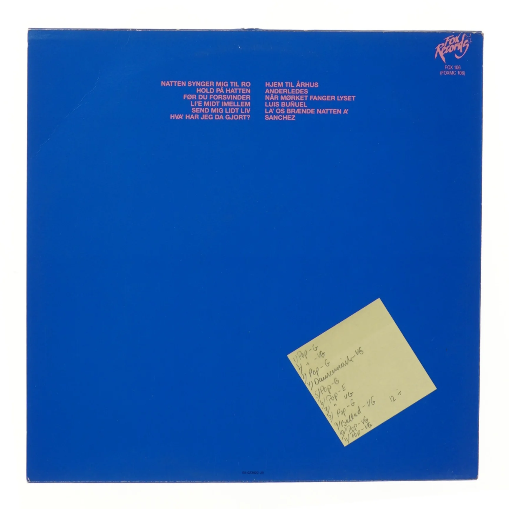 På Slaget 12 vinylplade fra Fox Records