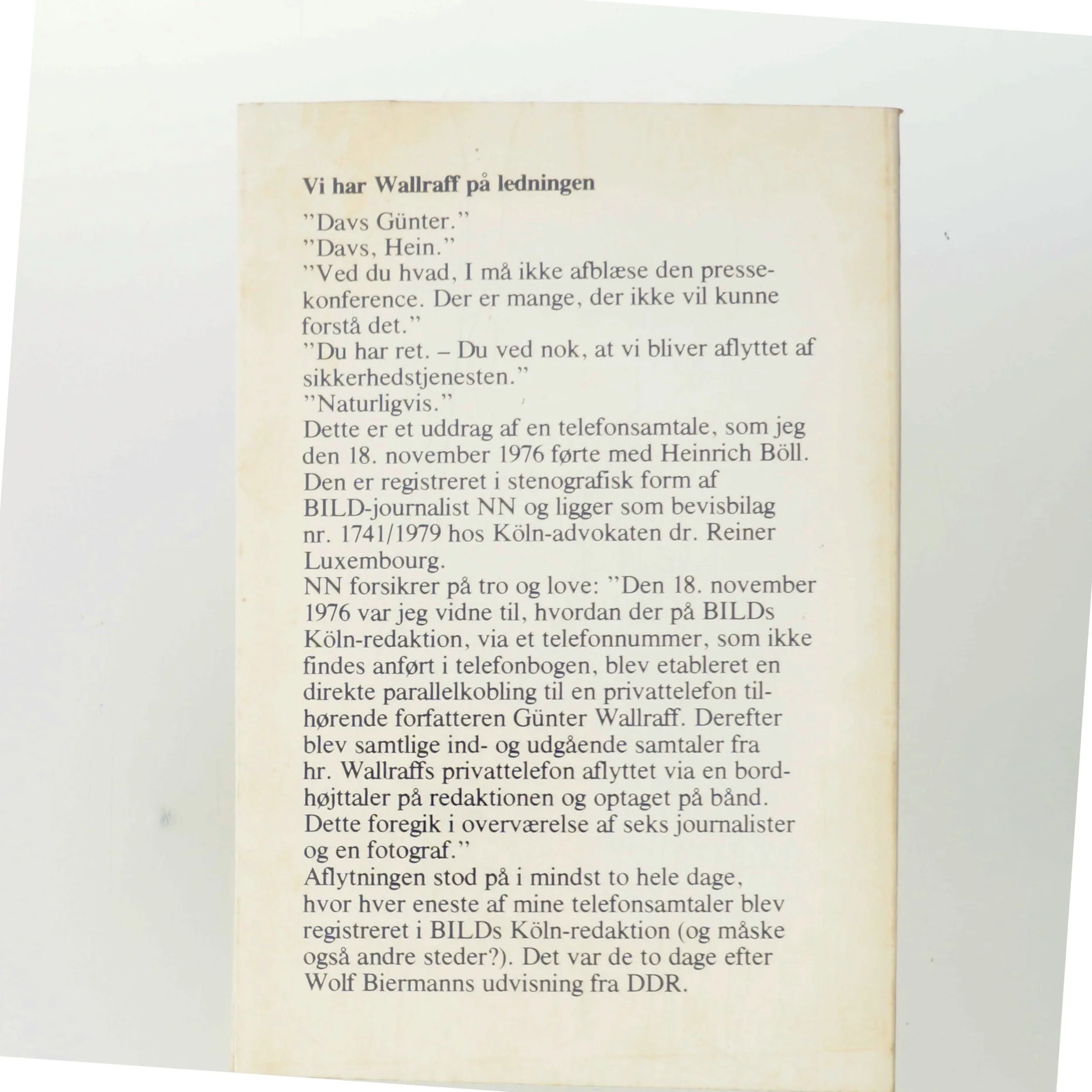 Anklagens vidner af Günter Wallraff (Bog)