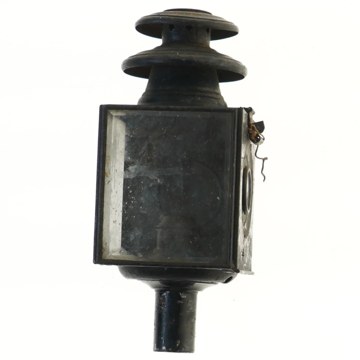 Antik vognlygte til hestekøretøj (str. 29 cm)