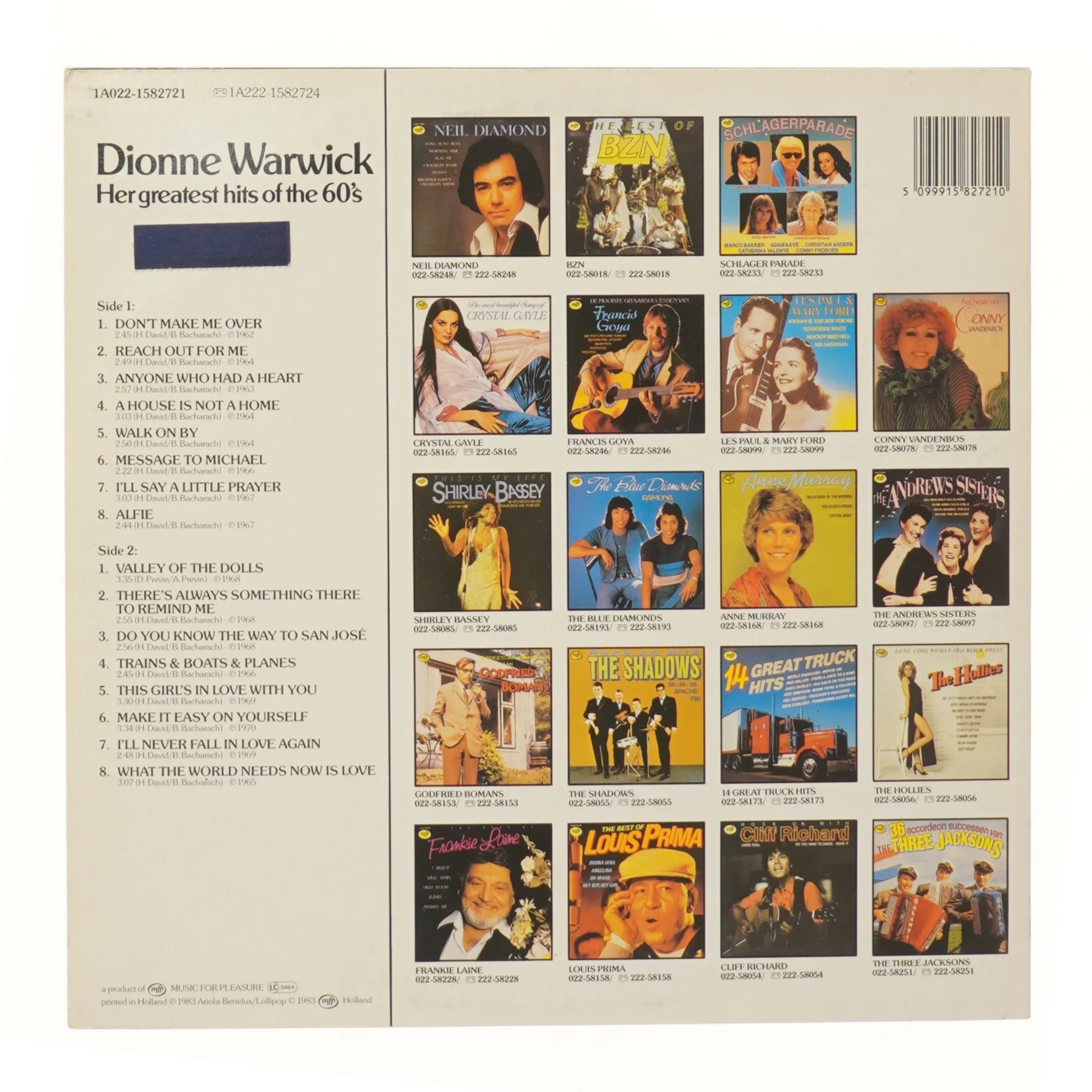 Dionne Warwick LP - Her Greatest Hits of the 60's