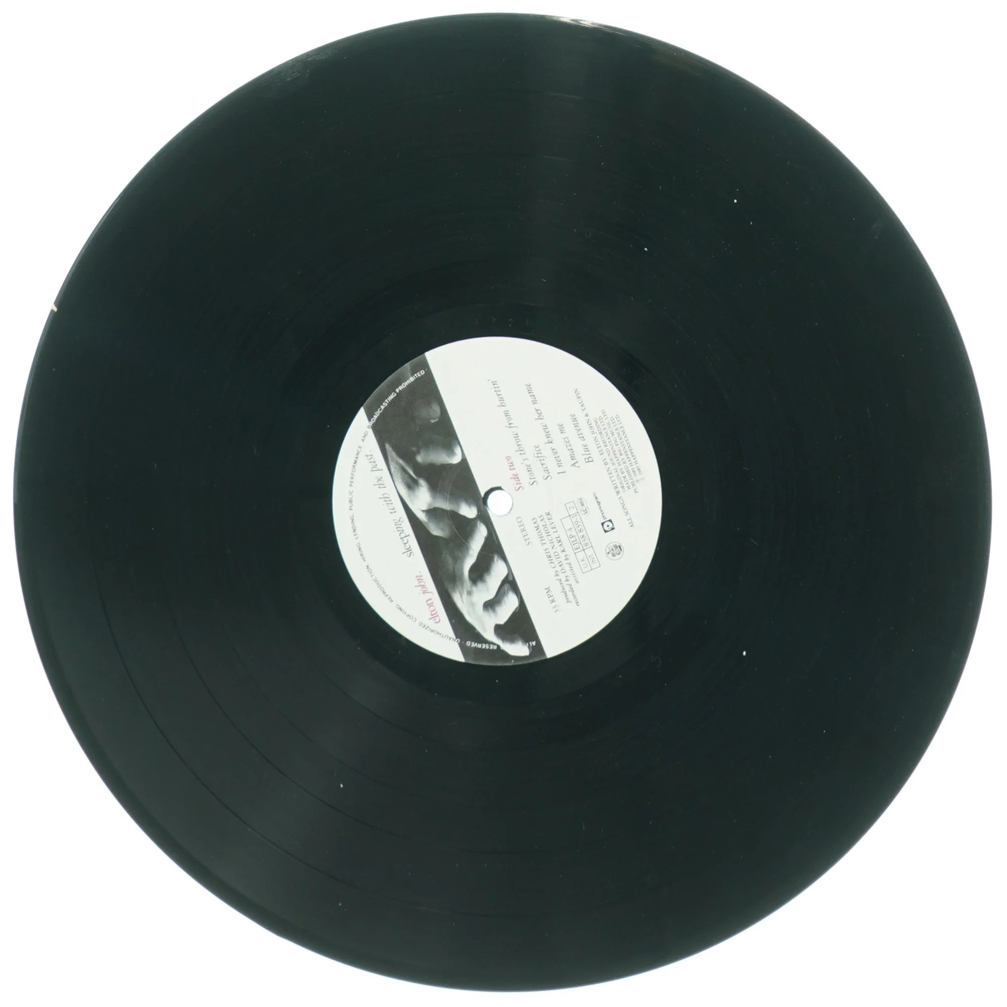 Elton John "Sleeping with the past" LP (str. 31 x 31 cm)