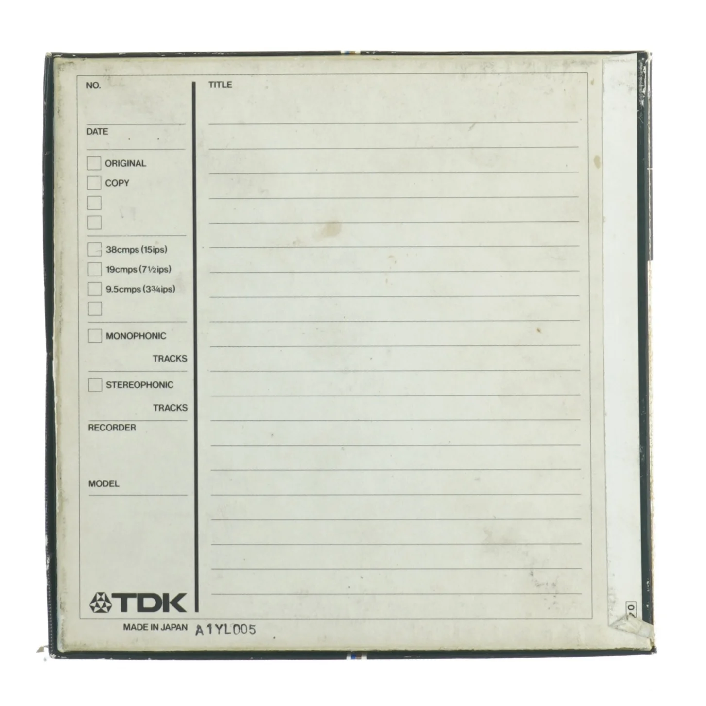 TDK GX 35-90B Spolebånd (str. 19 x 19 x 2 cm)