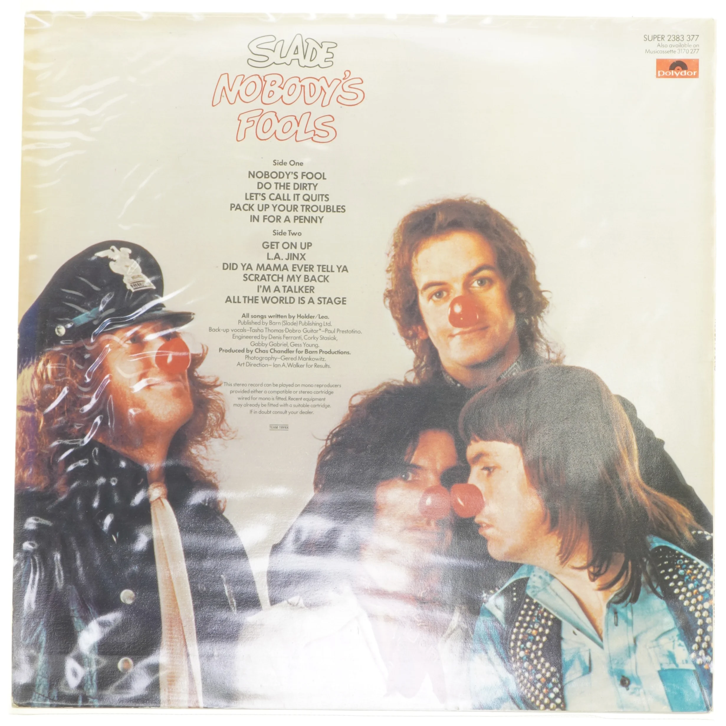 Slade 'Nobody's Fools' LP fra Polydor