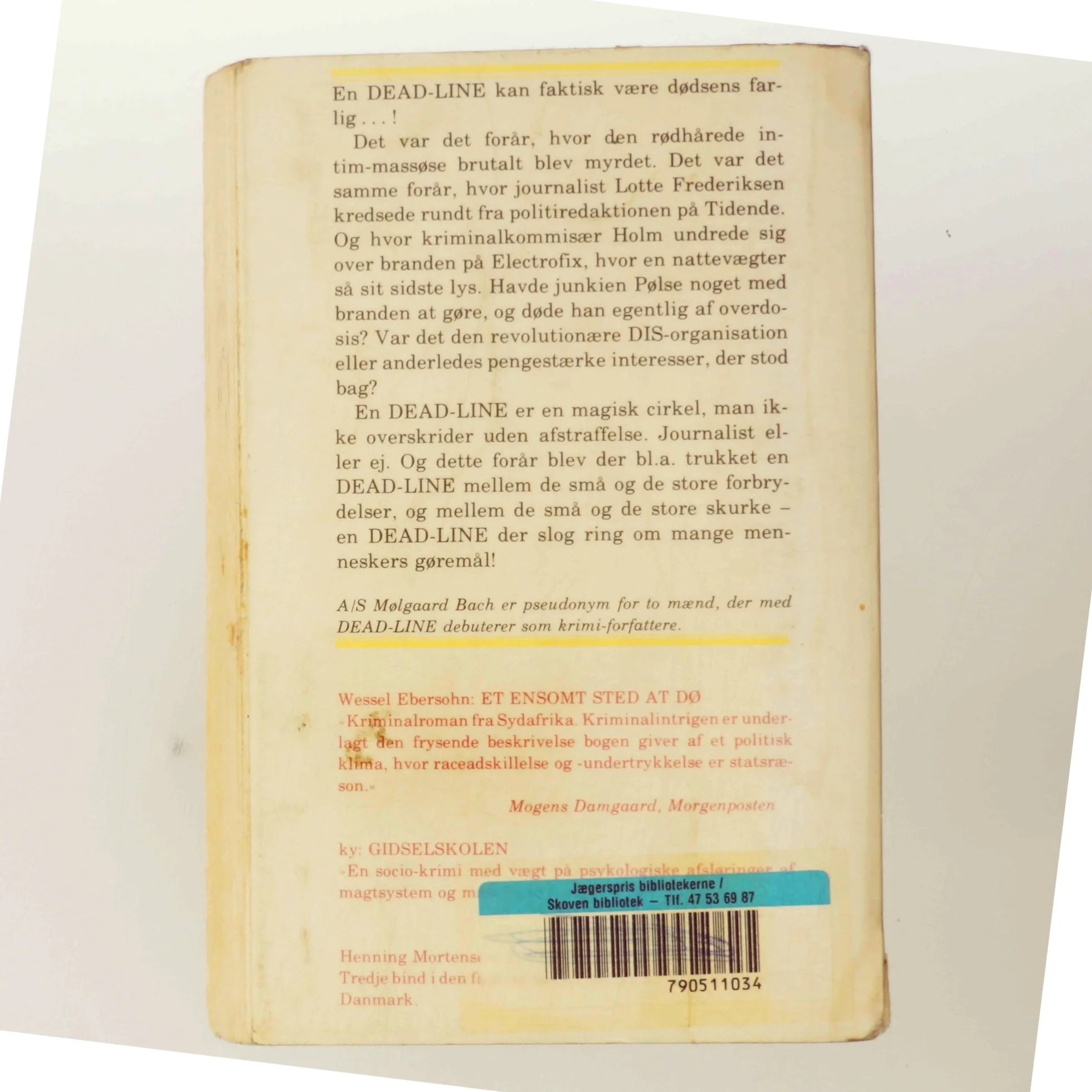 Dead Line af A/S Mølgaard Bach (Bog)