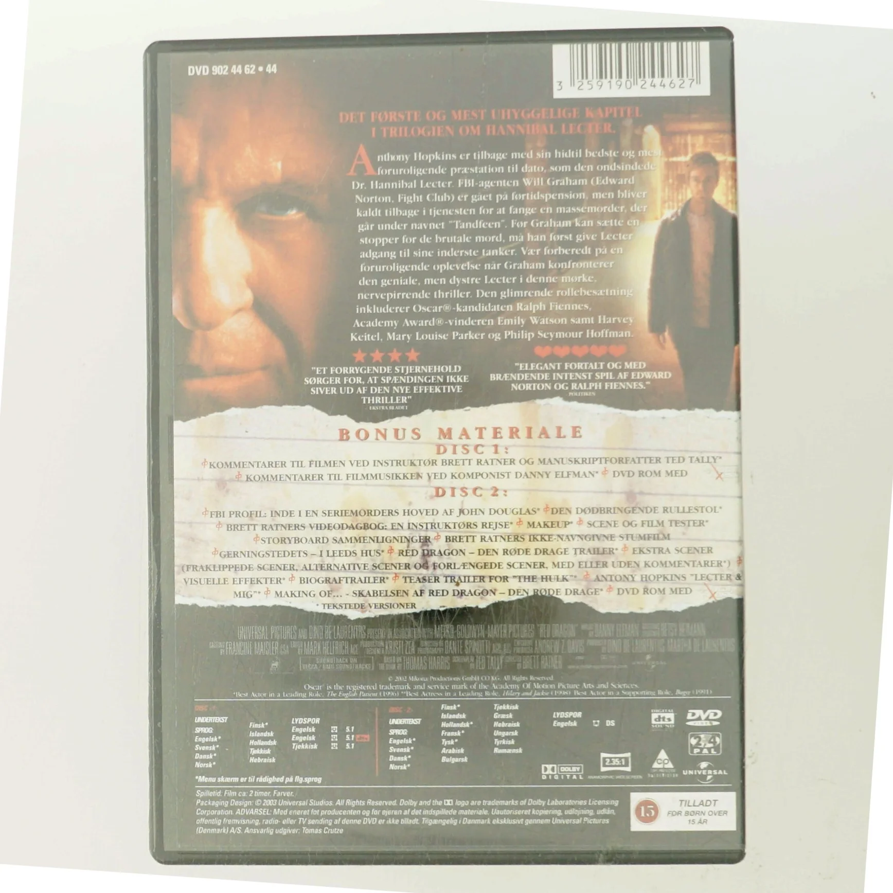 Red Dragon                            <span class="label label-blank pull-right">Special edition</span> med Anthony Hopkins (DVD)