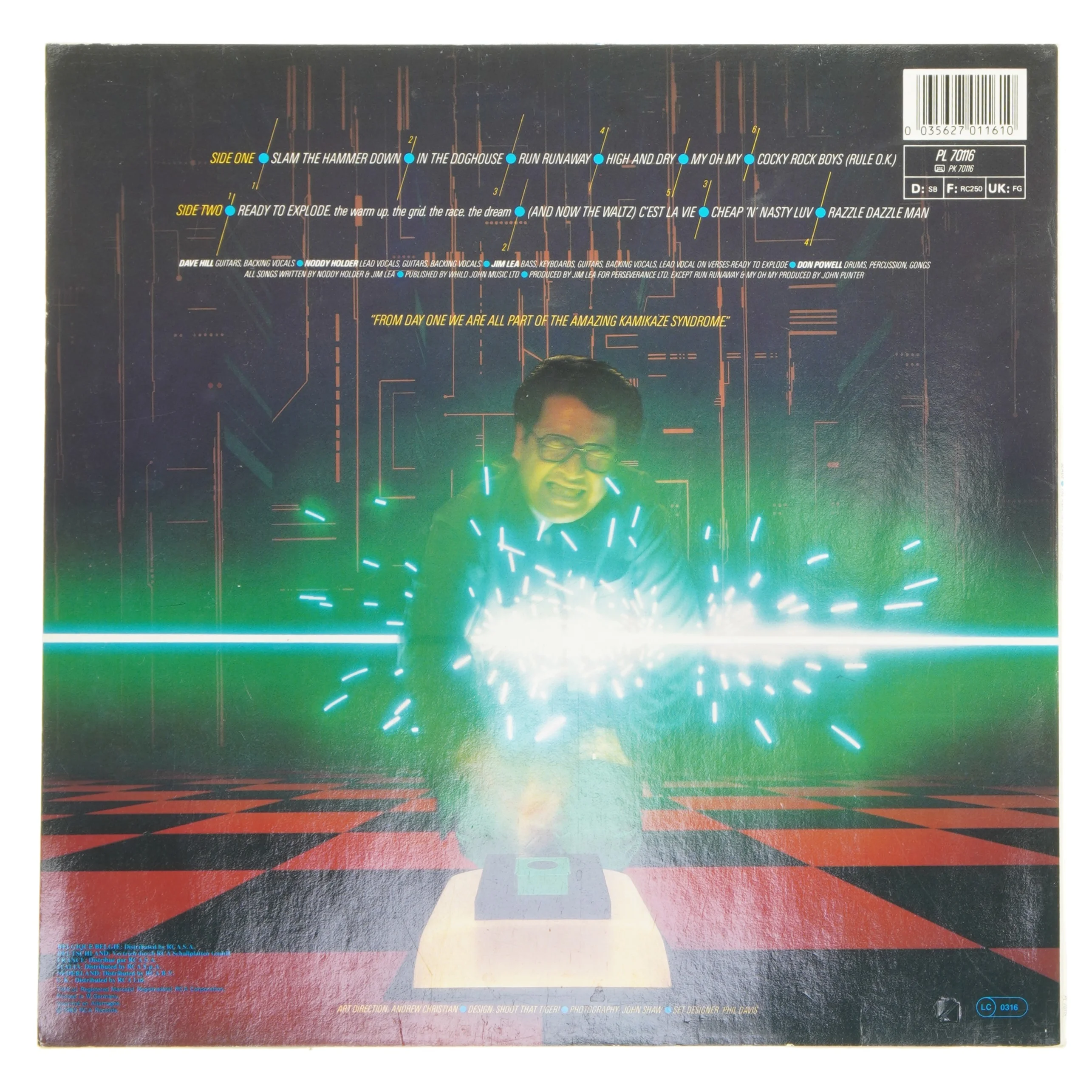 Slade - The Amazing Kamikaze Syndrome LP fra Slade