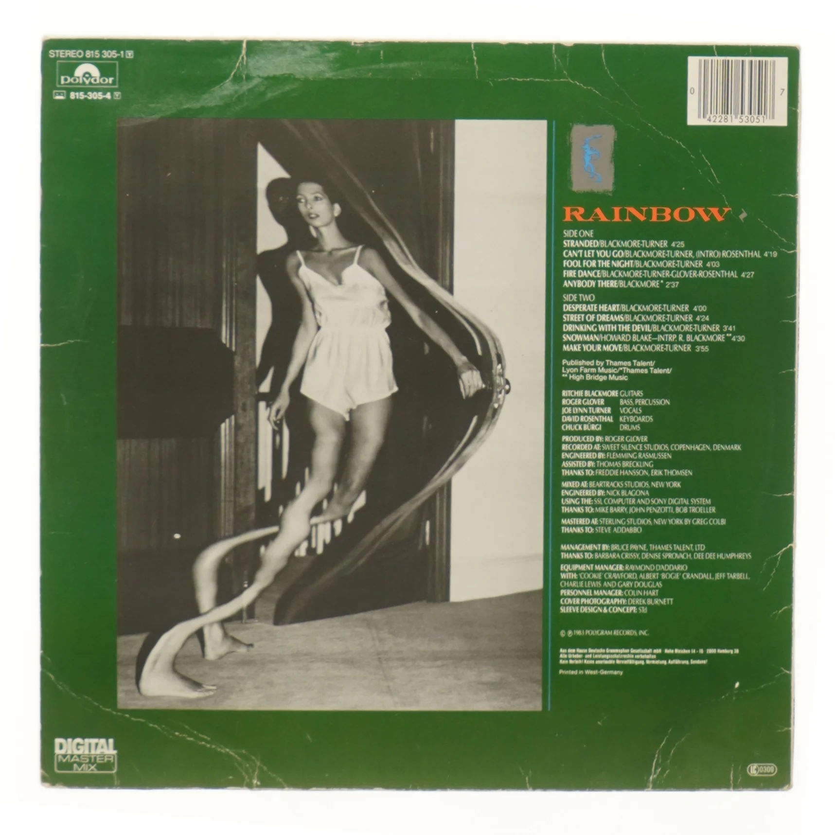 Rainbow Bent Out of Shape LP Cover fra Polydor