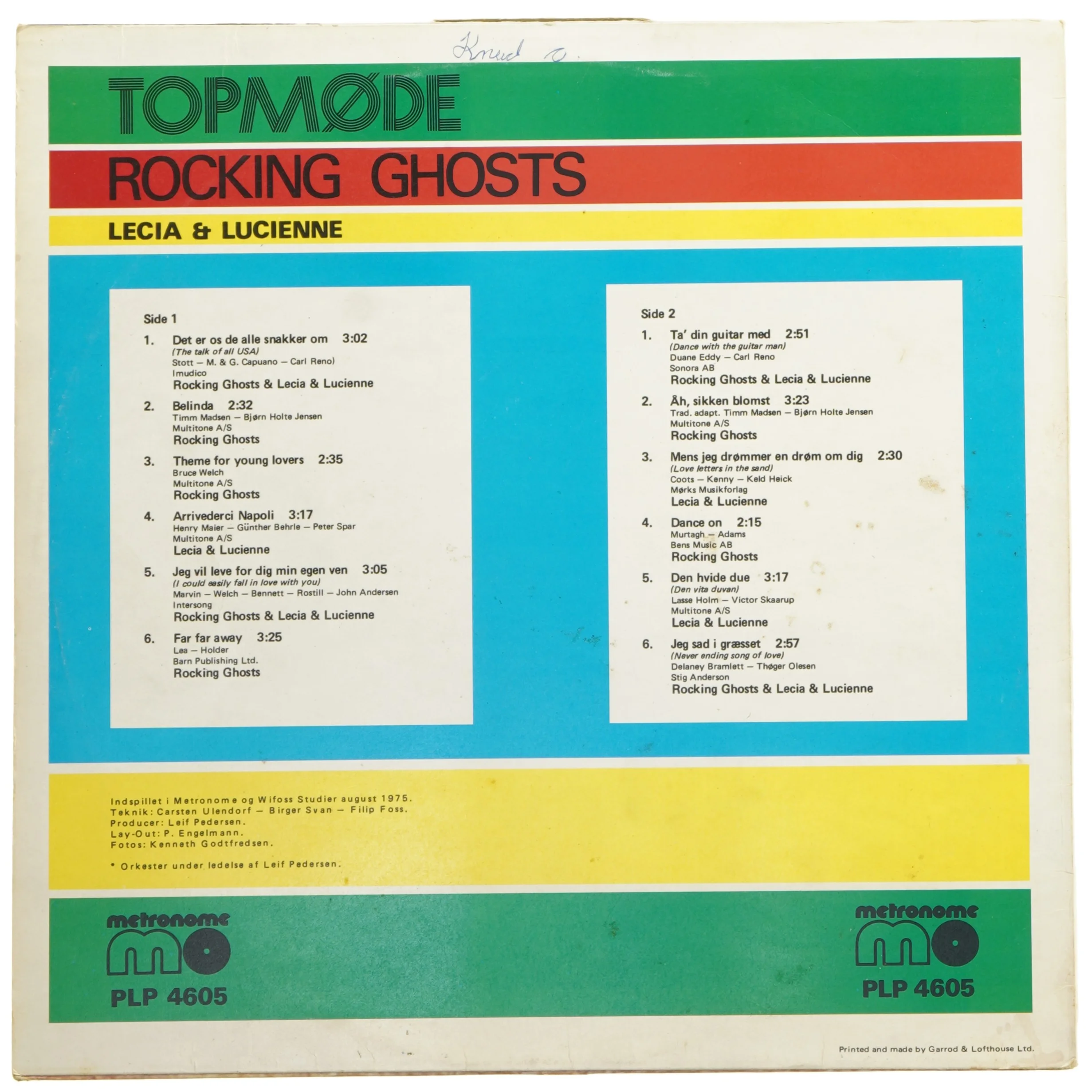 Rocking Ghosts - Topmøde LP fra Metronome