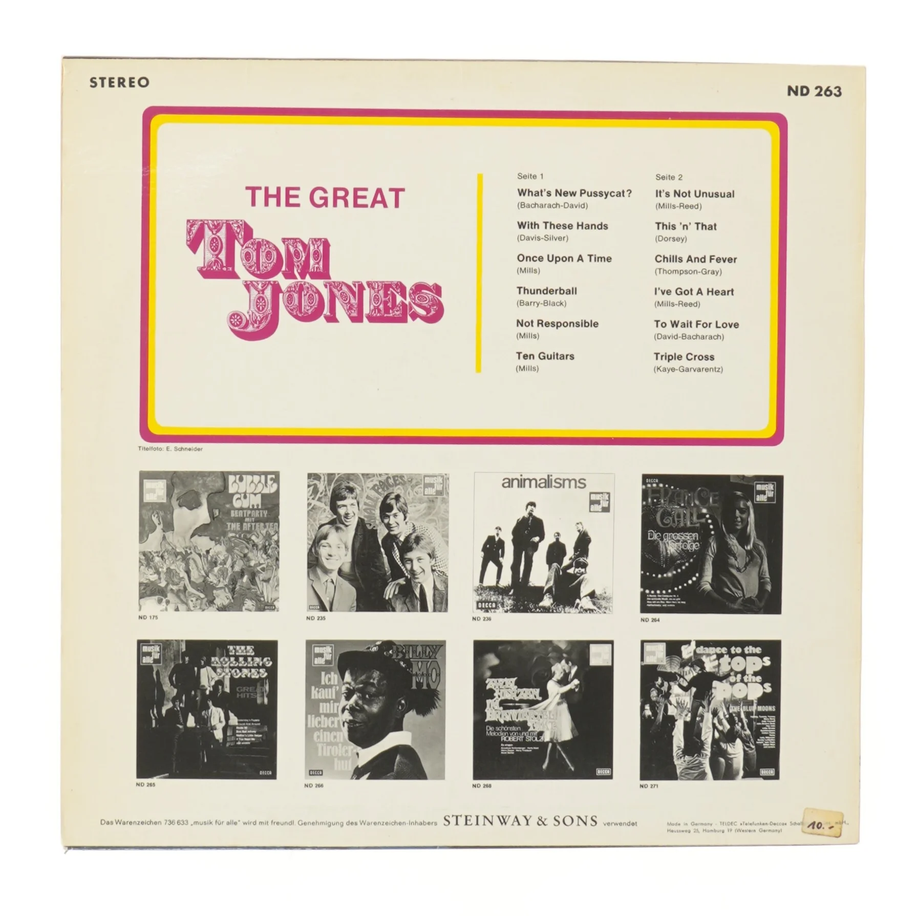 Tom Jones album - The Great fra Decca