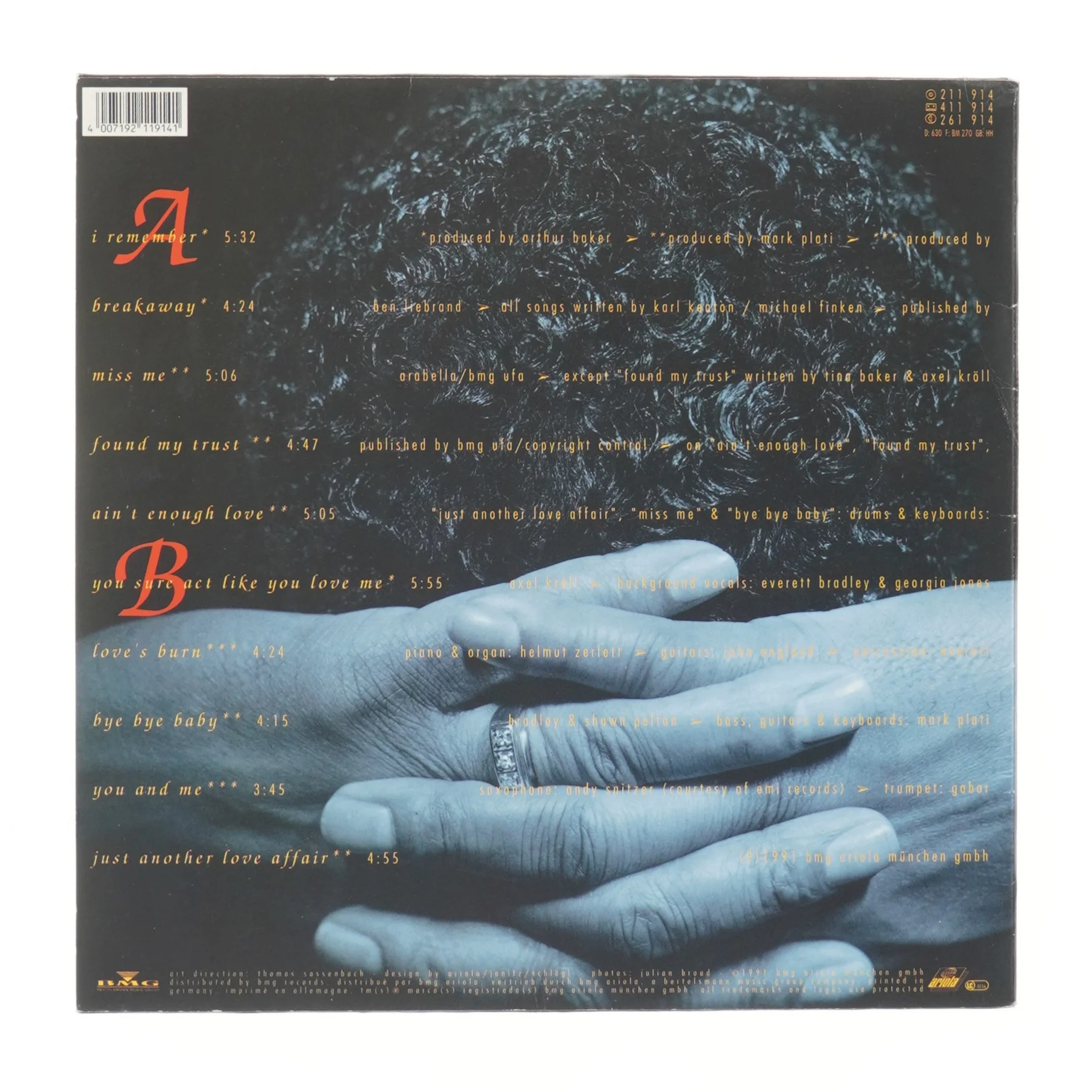 Karl Keaton - Just Another Love Affair vinyl fra BMG Ariola Muenchen GmbH