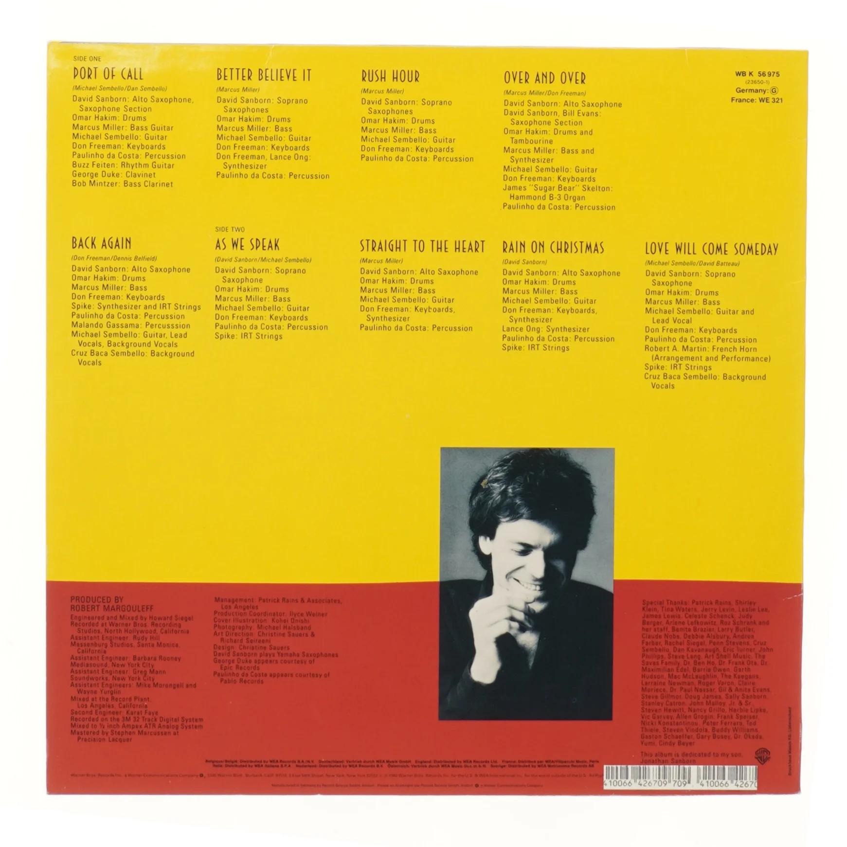 David Sanborn - As We Speak LP fra Warner Bros