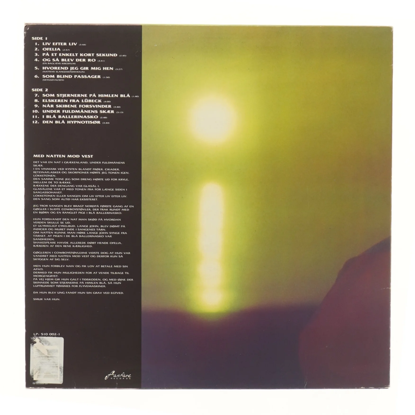 LP Med Natten Mod Vest - Lars fra Amigo