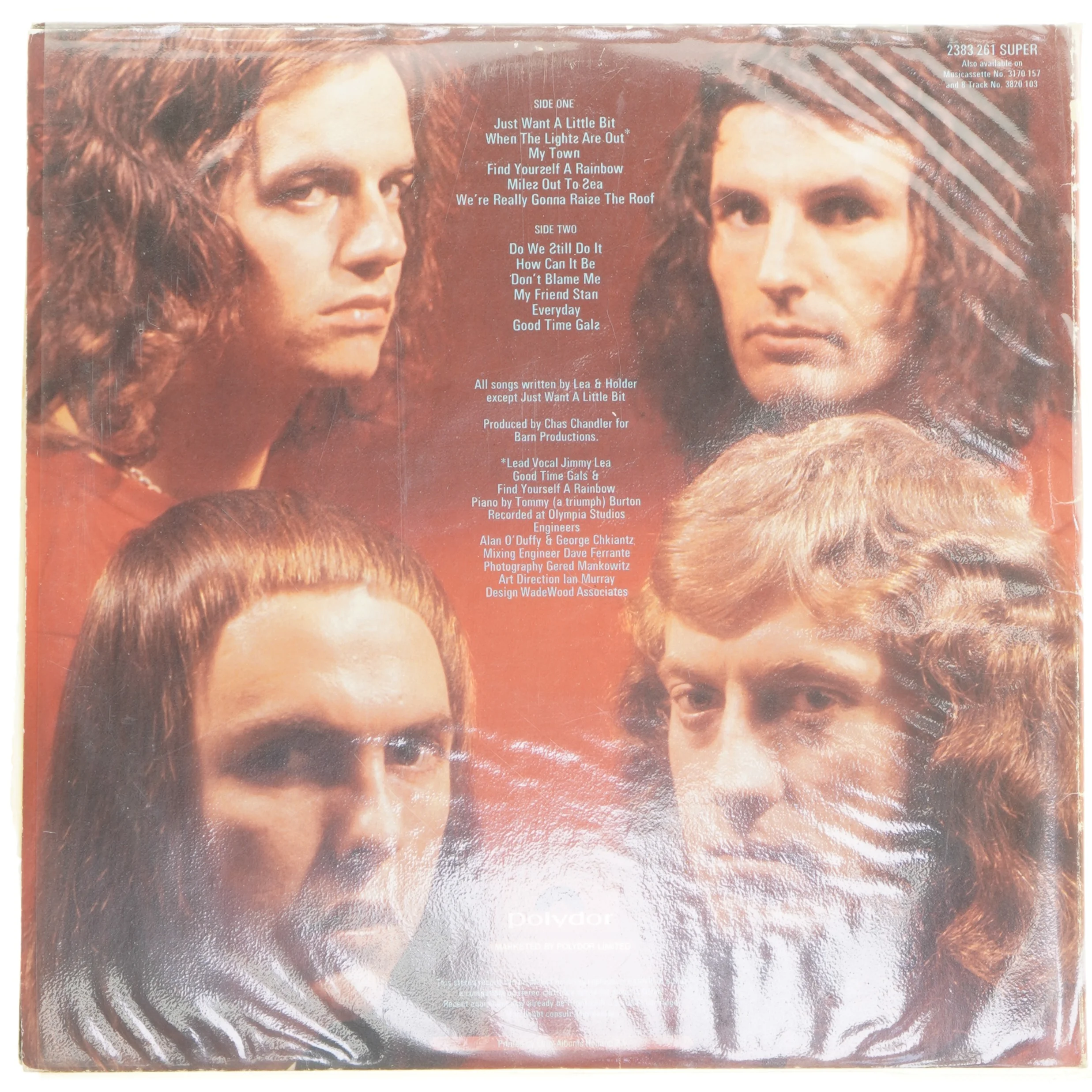 Slade Old New Borrowed and Blue LP album fra Polydor