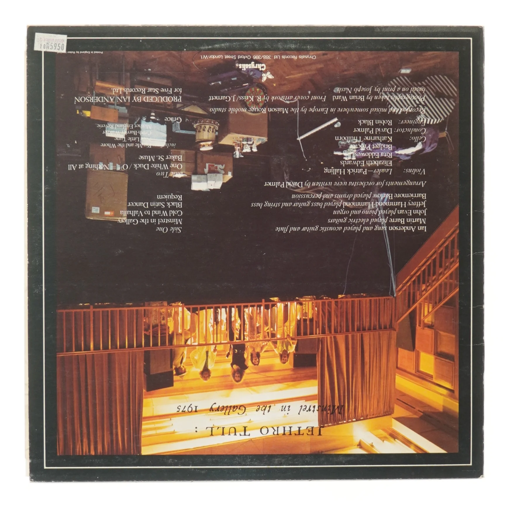 Jethro Tull LP-Album: Minstrel in the Gallery fra Chrysalis Records