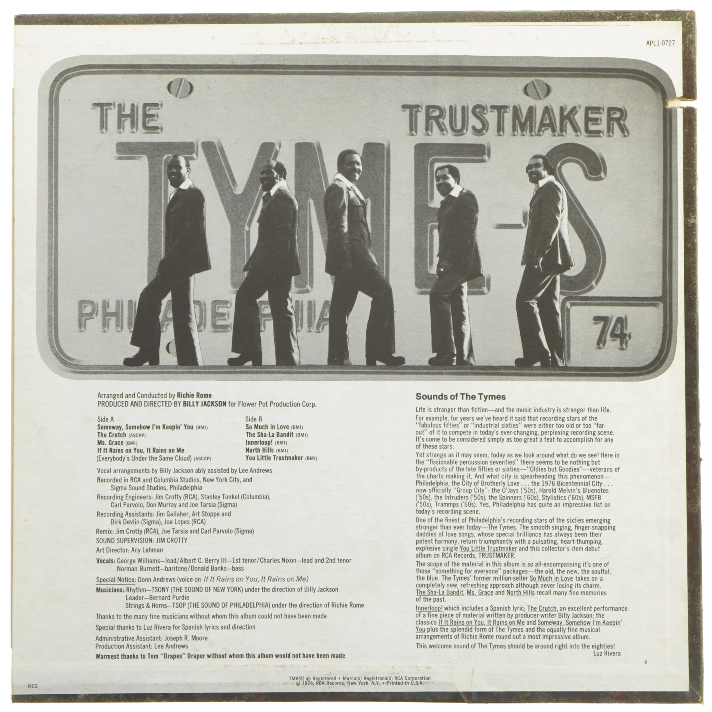 The Tymes - Trustmaker LP