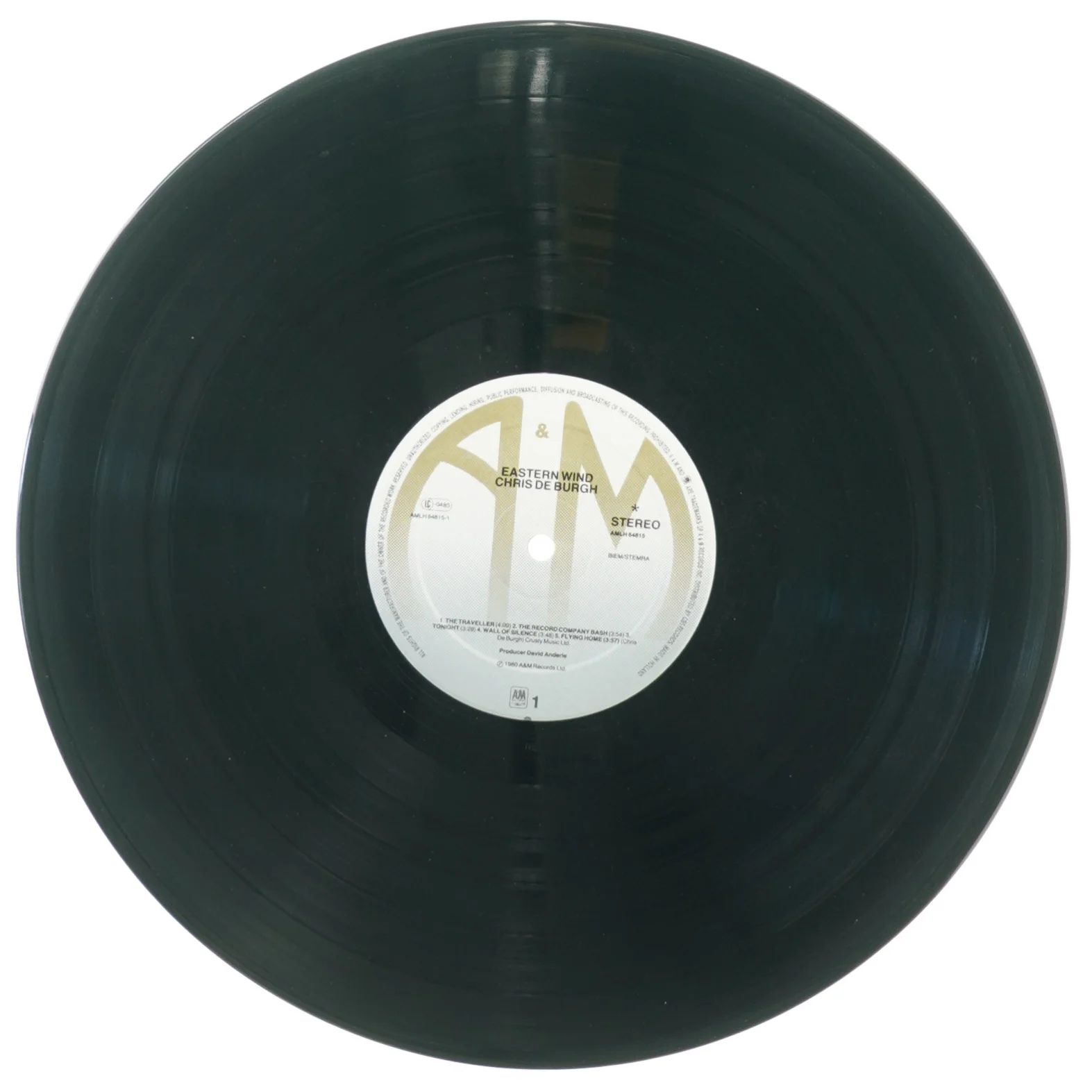 Chris de Burgh, Eastern wind fra A Og M (str. 30 cm)