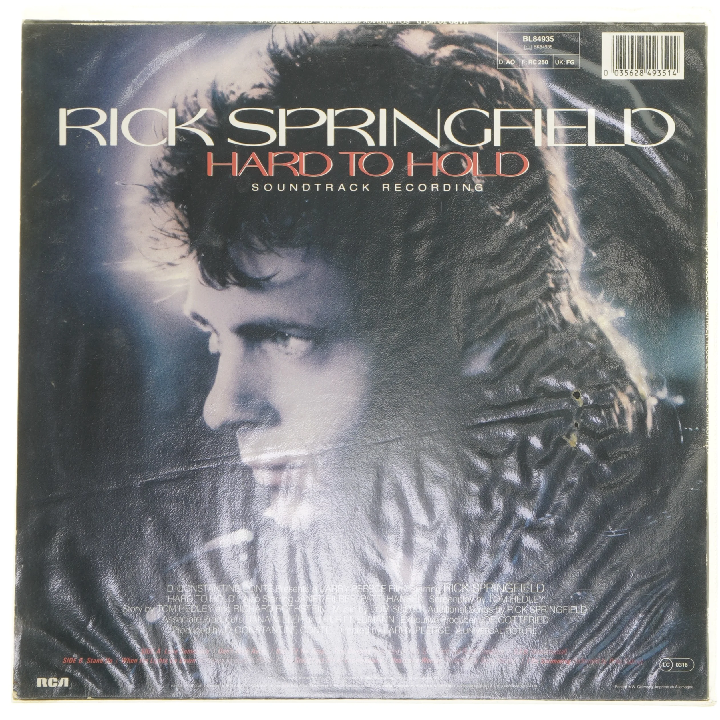 Rick Springfield Hard to Hold album