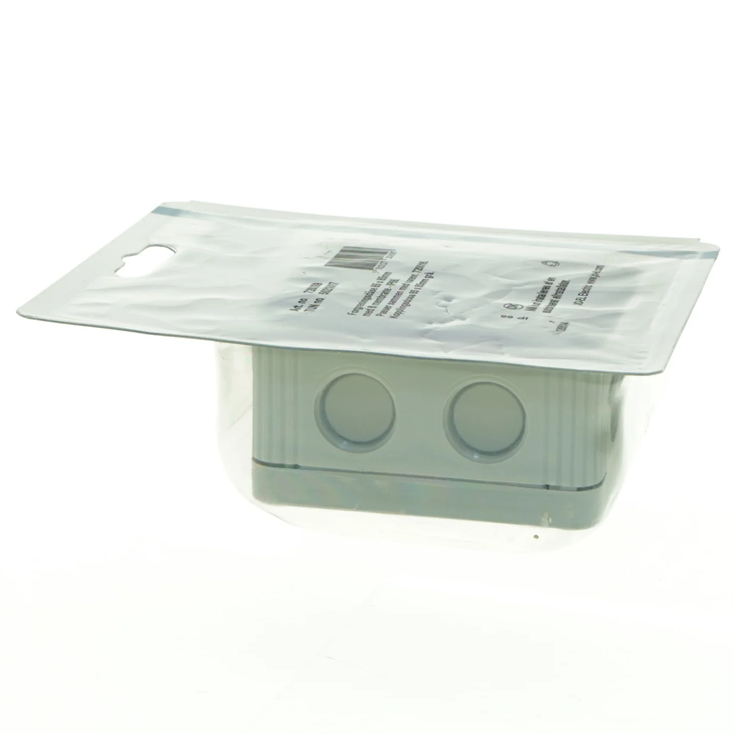 Forbindelsesboks (str. 8 og en halv x 8 og en halv cm)