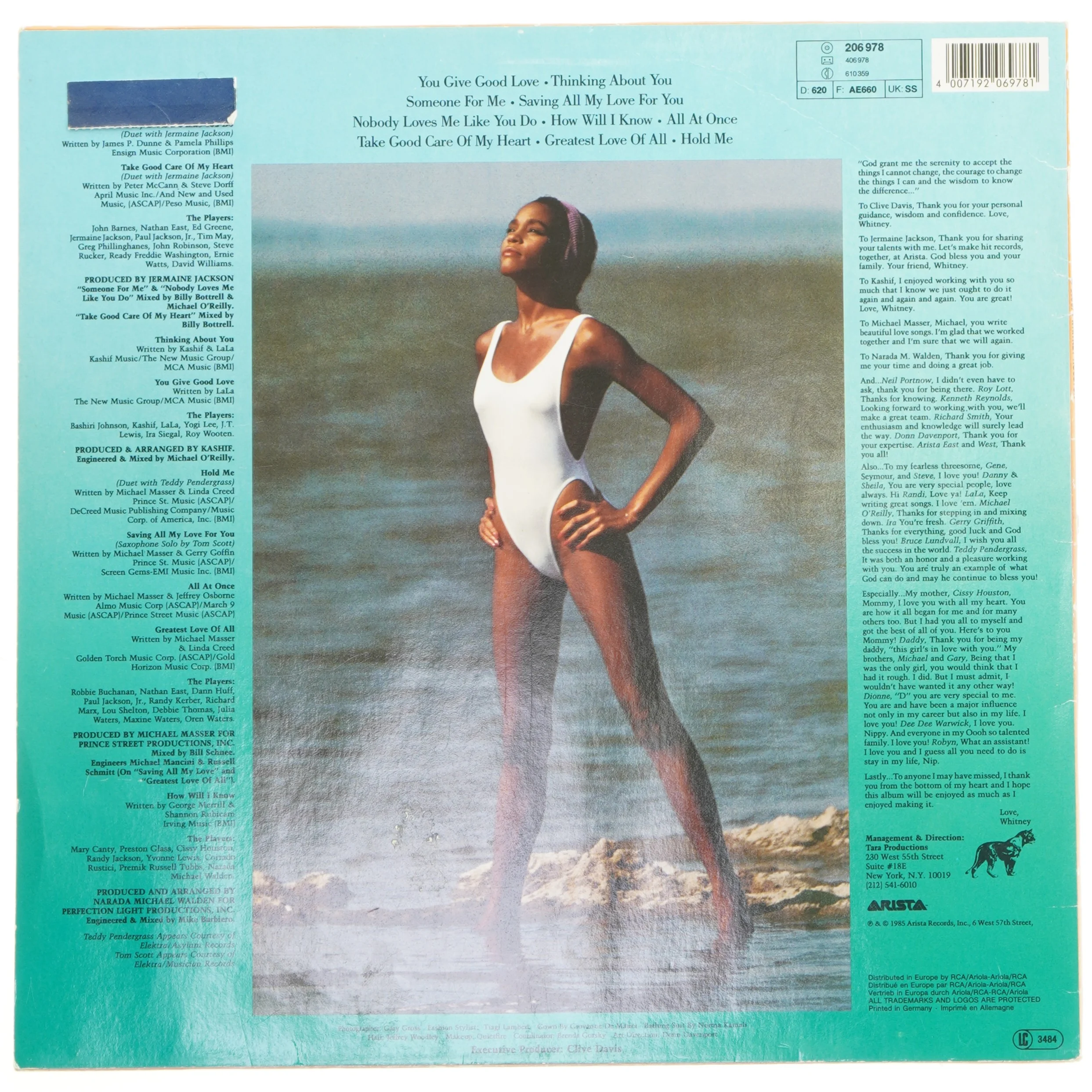 Whitney Houston album vinyl