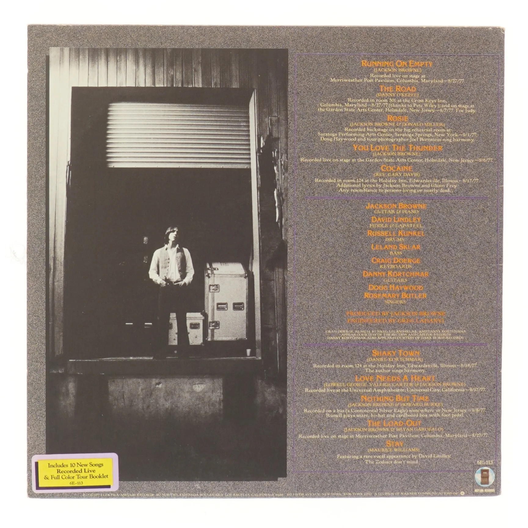 Jackson Browne: Running on Empty LP