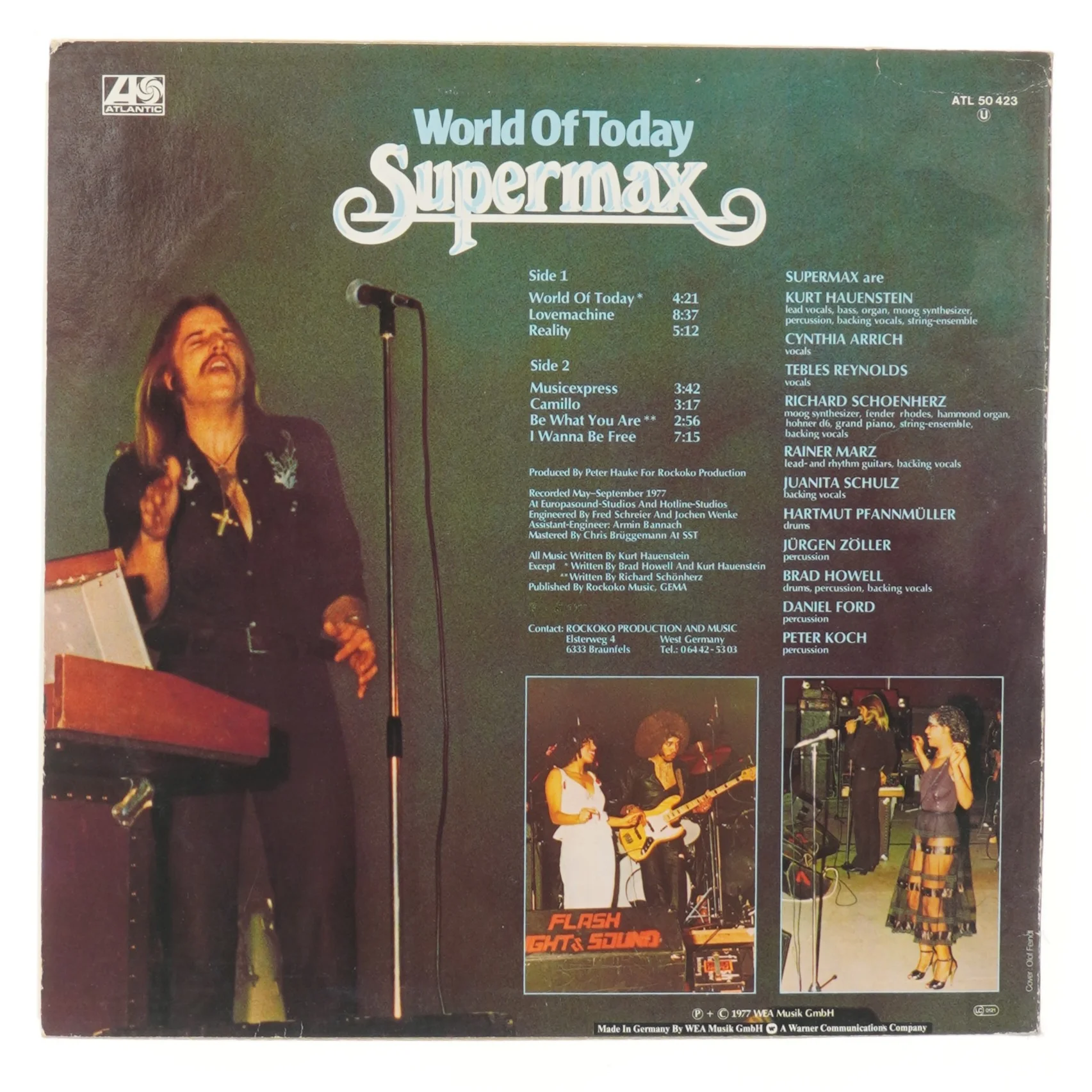 Supermax LP - World Of Today fra Atlantic Records