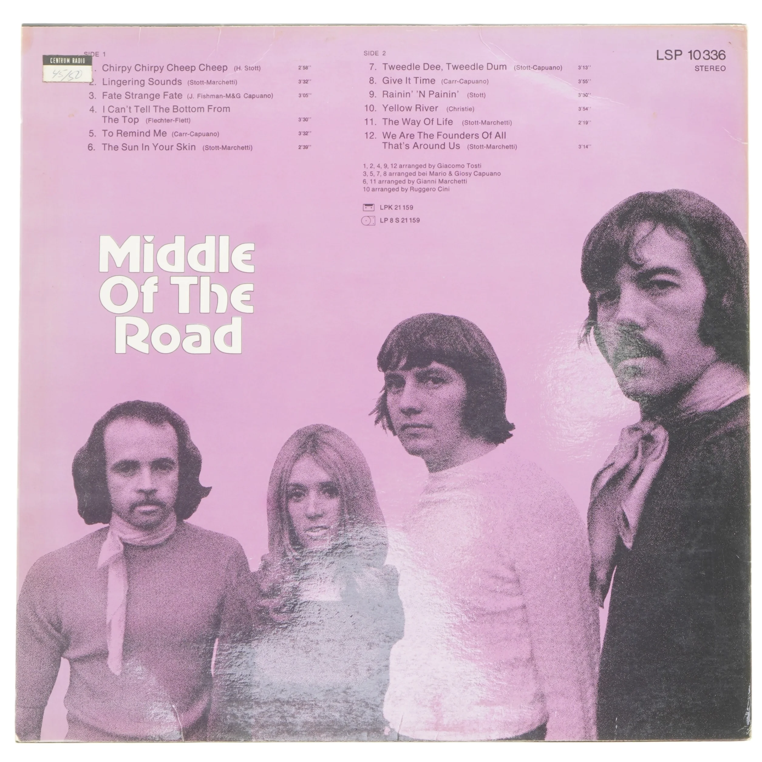 Middle Of The Road LP - Chirpy Chirpy Cheep Cheep