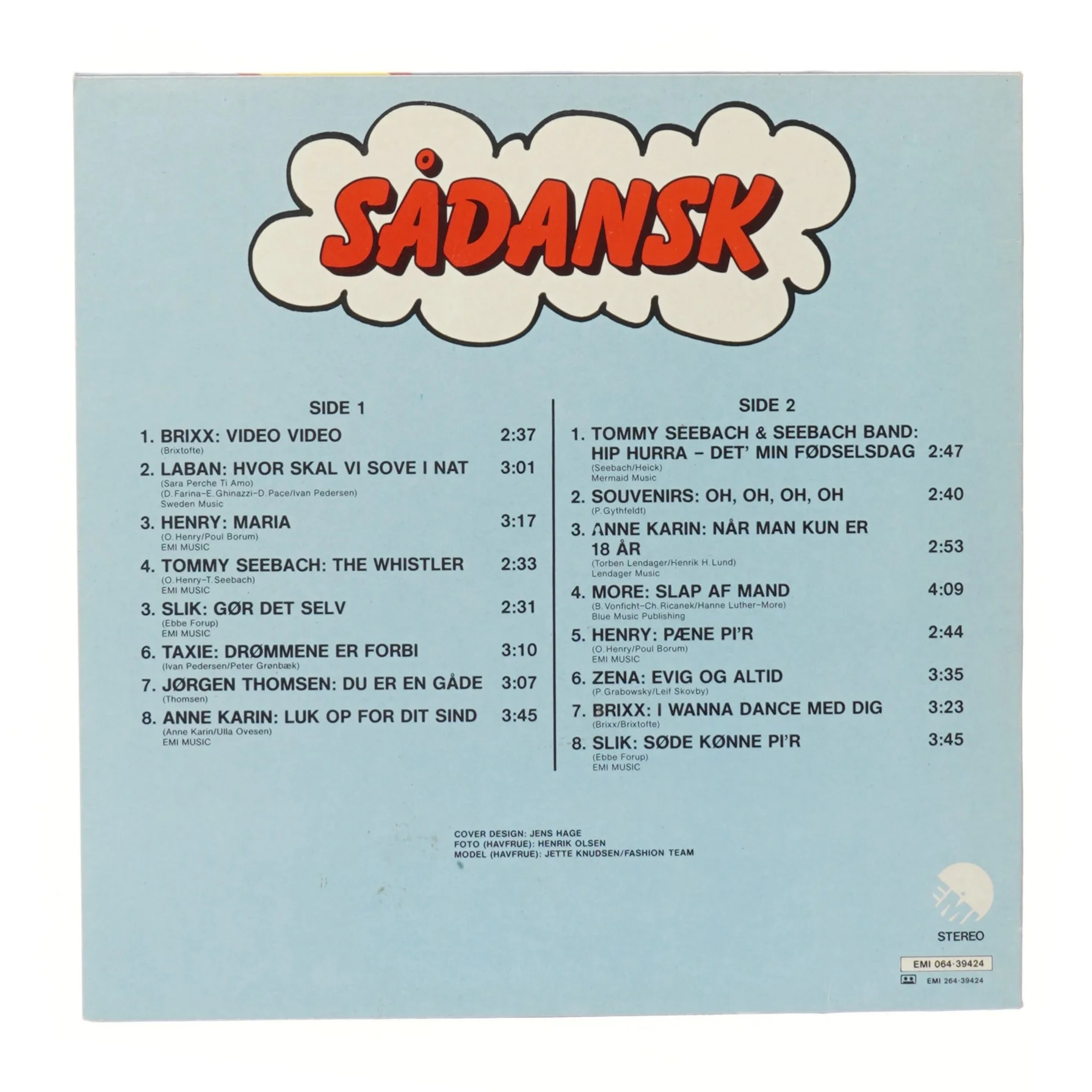 Så dansk LP fra EMI