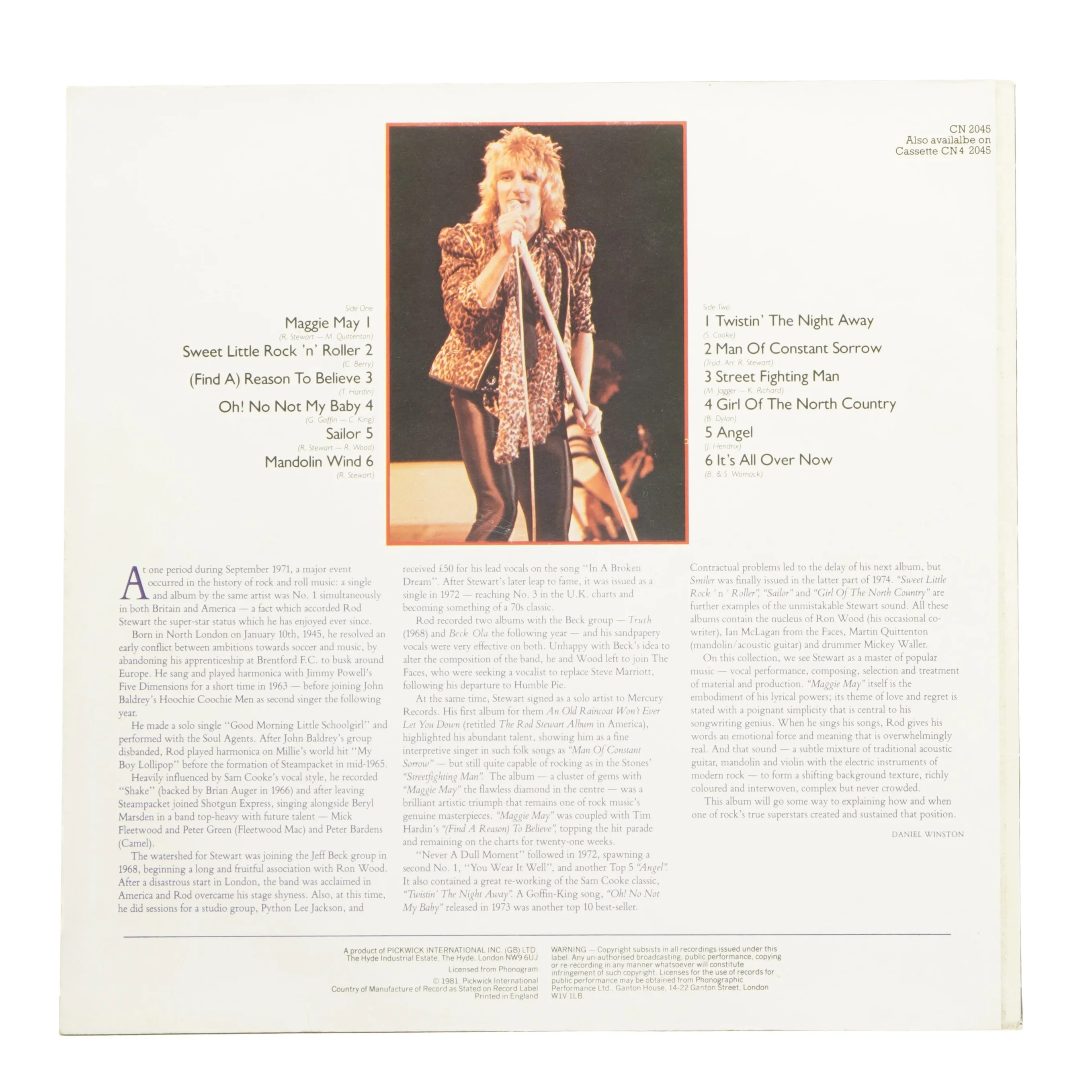 Rod Stewart 'Maggie May' LP fra Rod Stewart