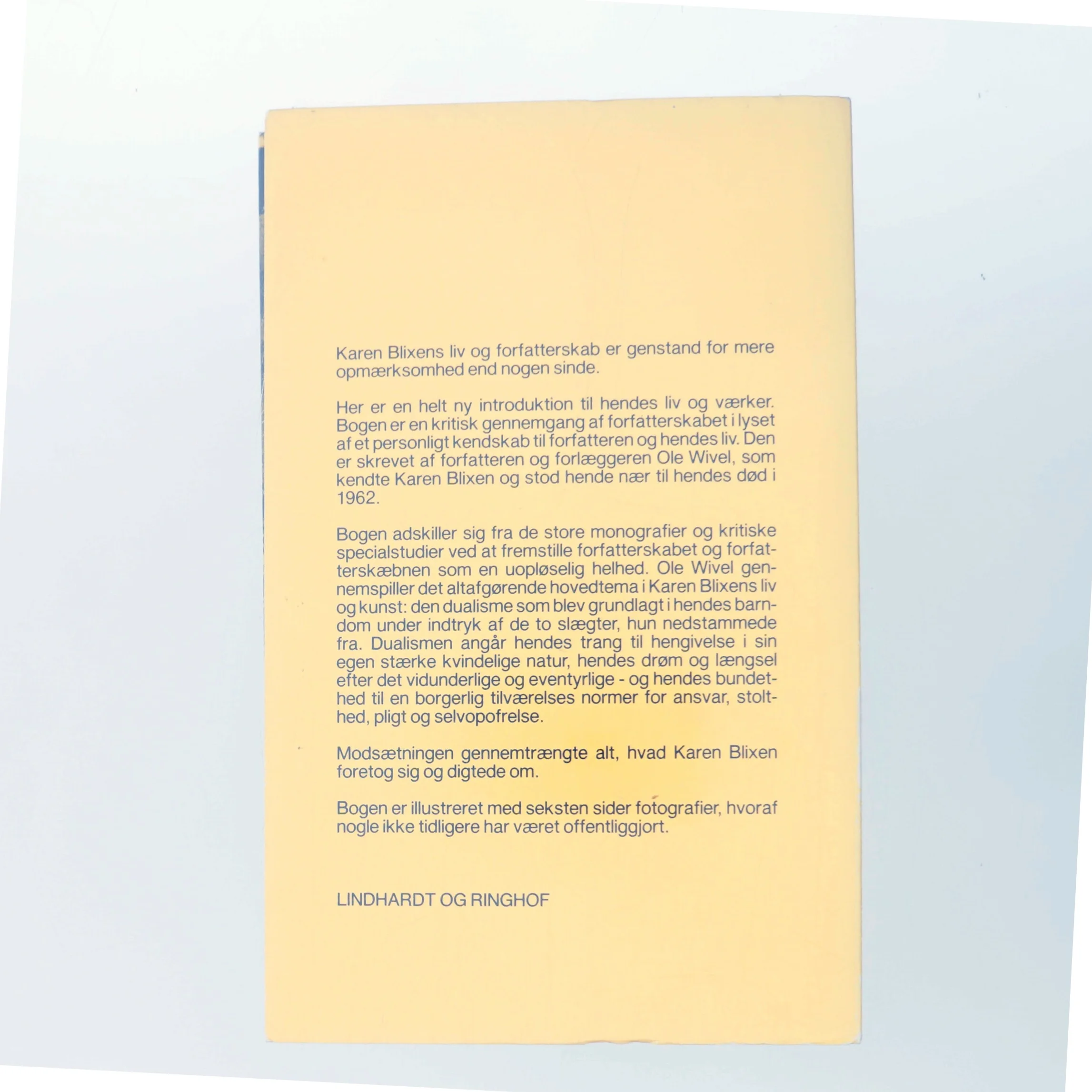 Karen Blixen af Ole Wivel (Bog)