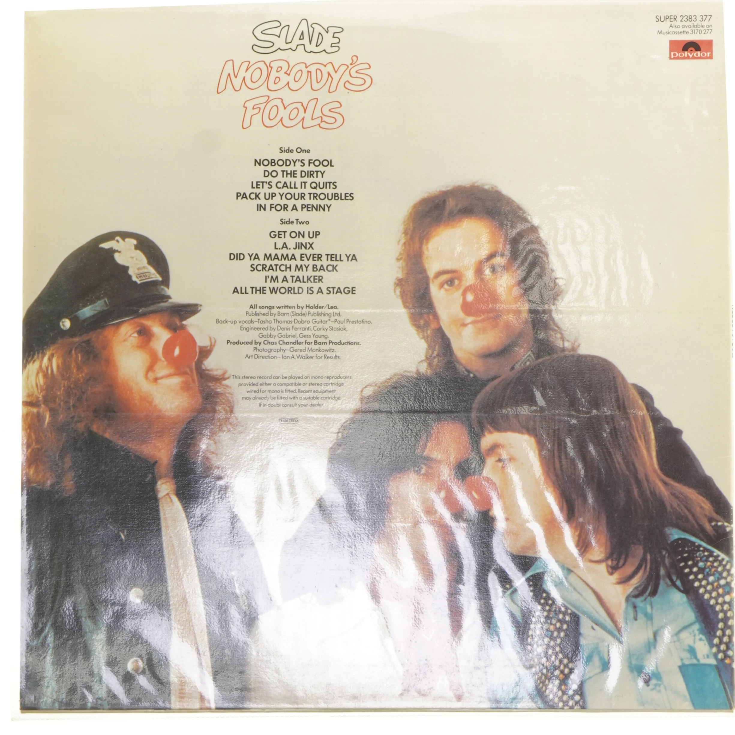Slade, Nobody's Fools LP fra Polydor