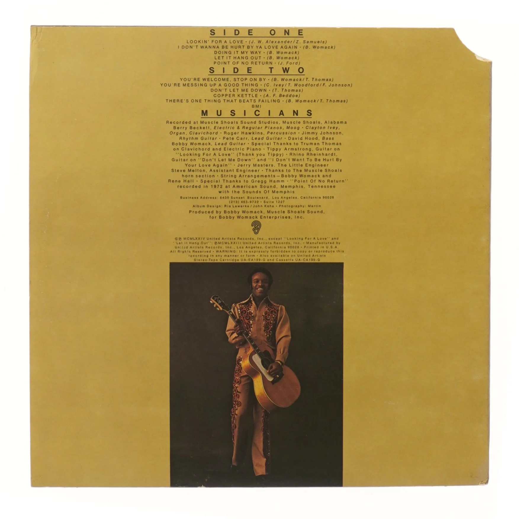 Bobby Womack vinyl album - Lookin' For A Love Again