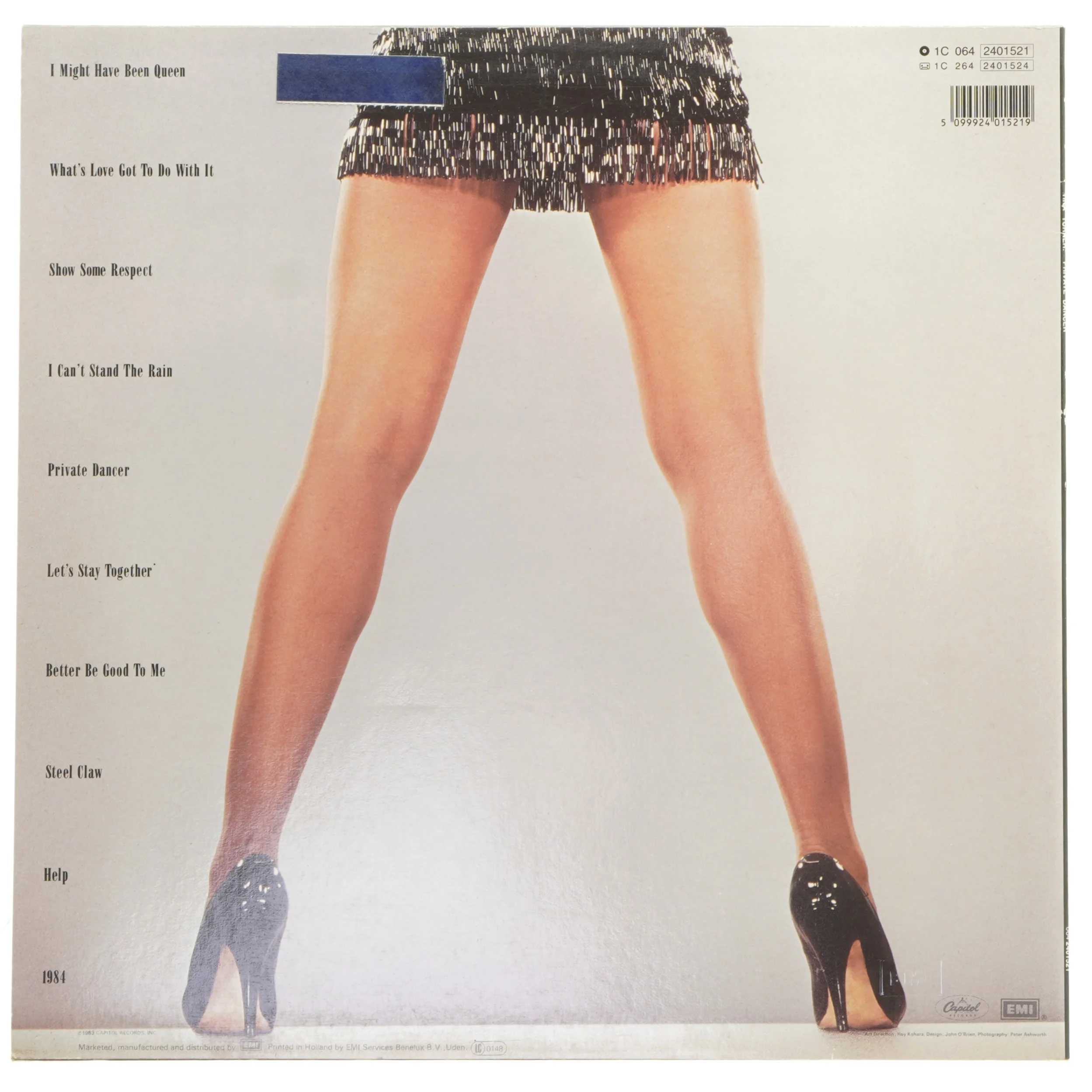 Tina Turner - Private Dancer LP fra EMI og Capitol Records