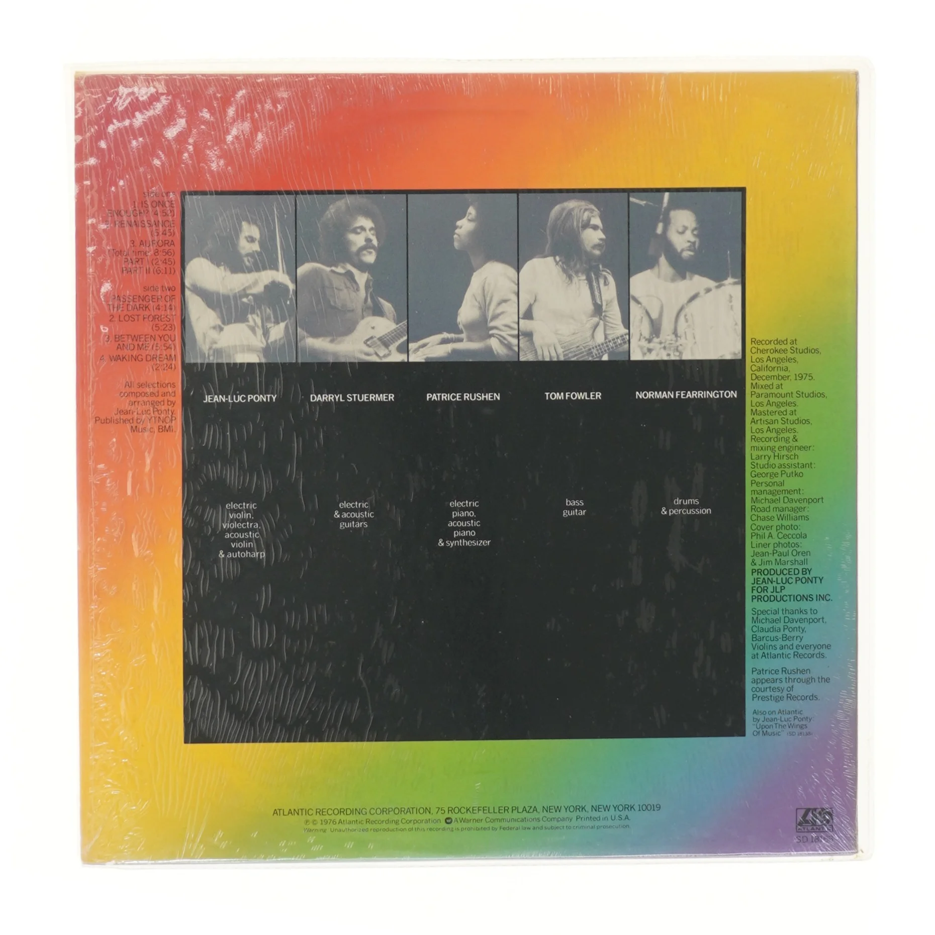 Jean-Luc Ponty Aurora LP Vinyl